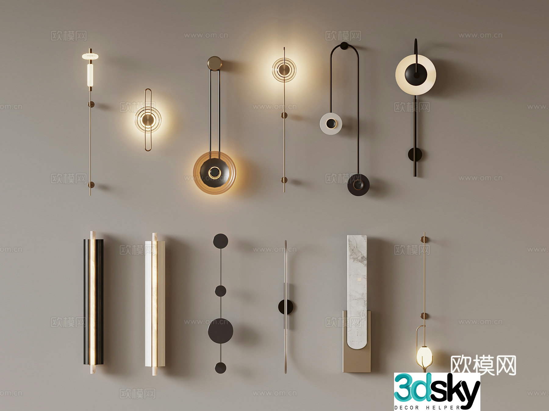 Modern wall lamp 3d model