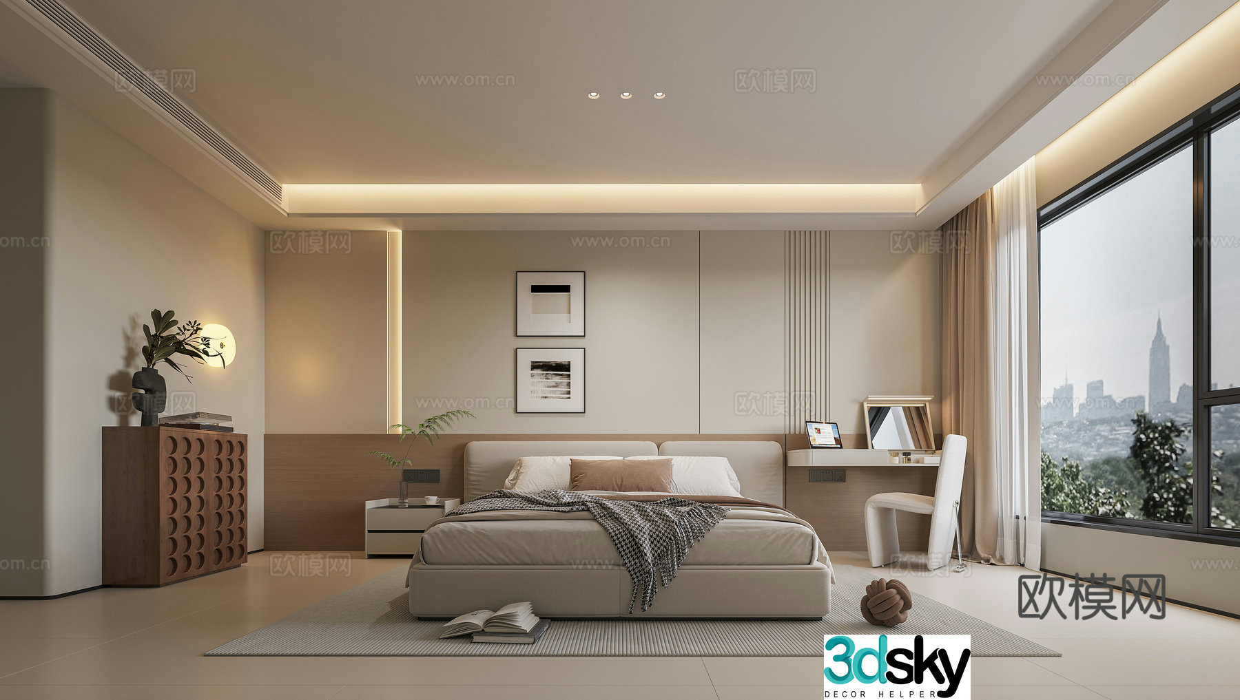 Modern bedroom 3d model