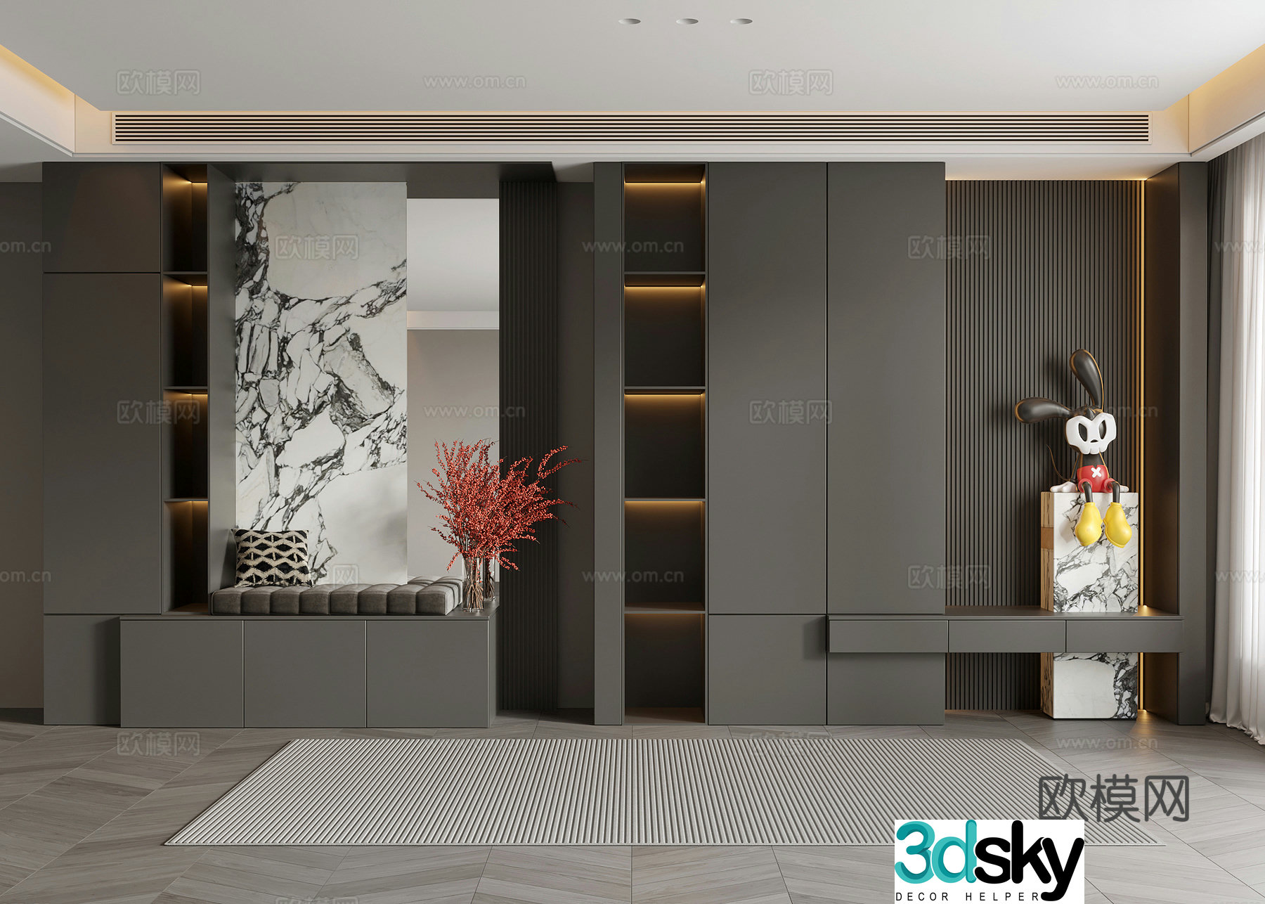 Italian shoe cabinet 3d model