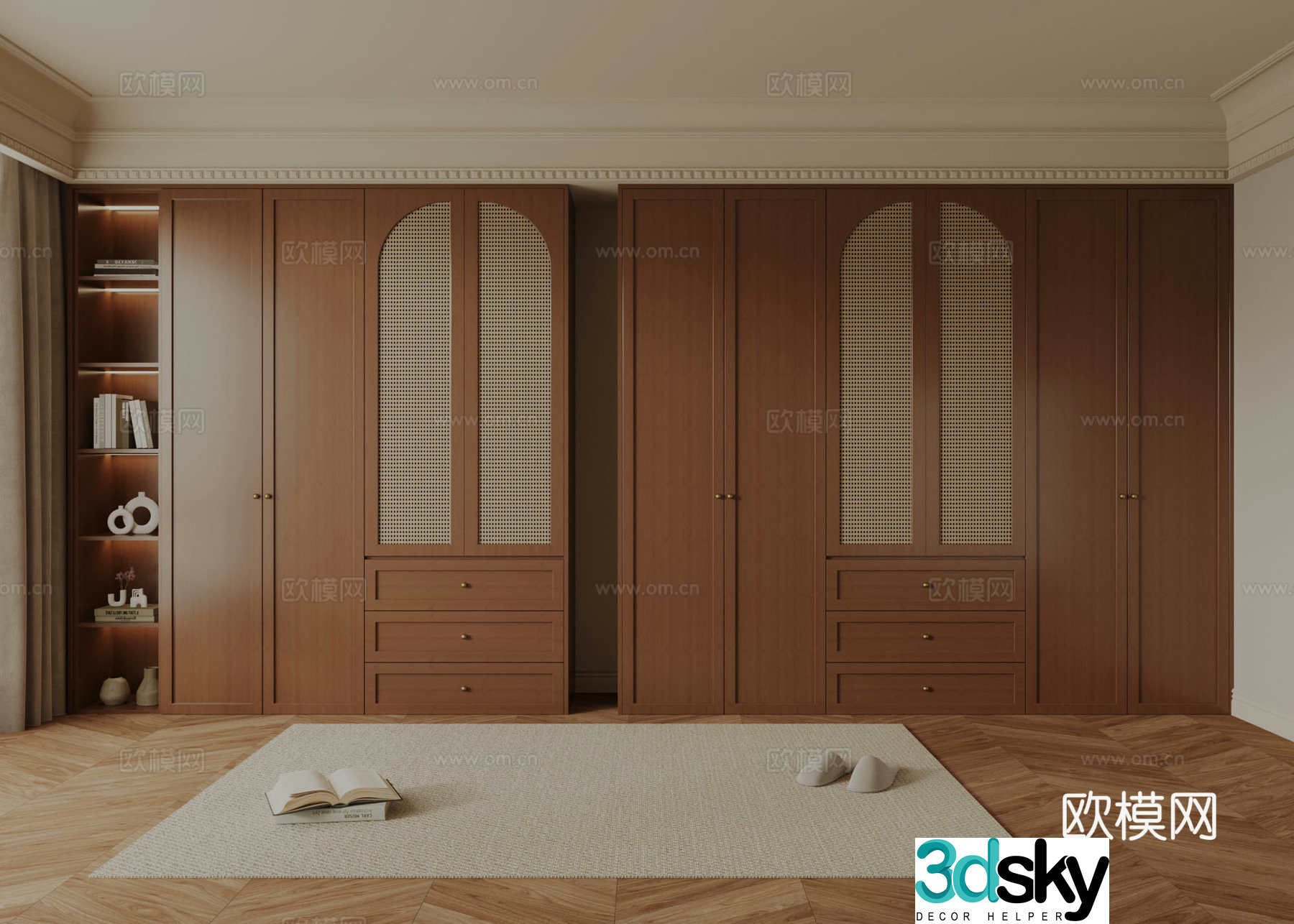 French medieval wind wardrobe 3d model