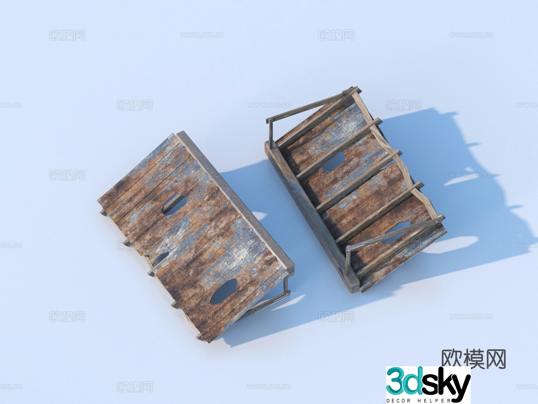 Wooden shed old wooden shed 3d model