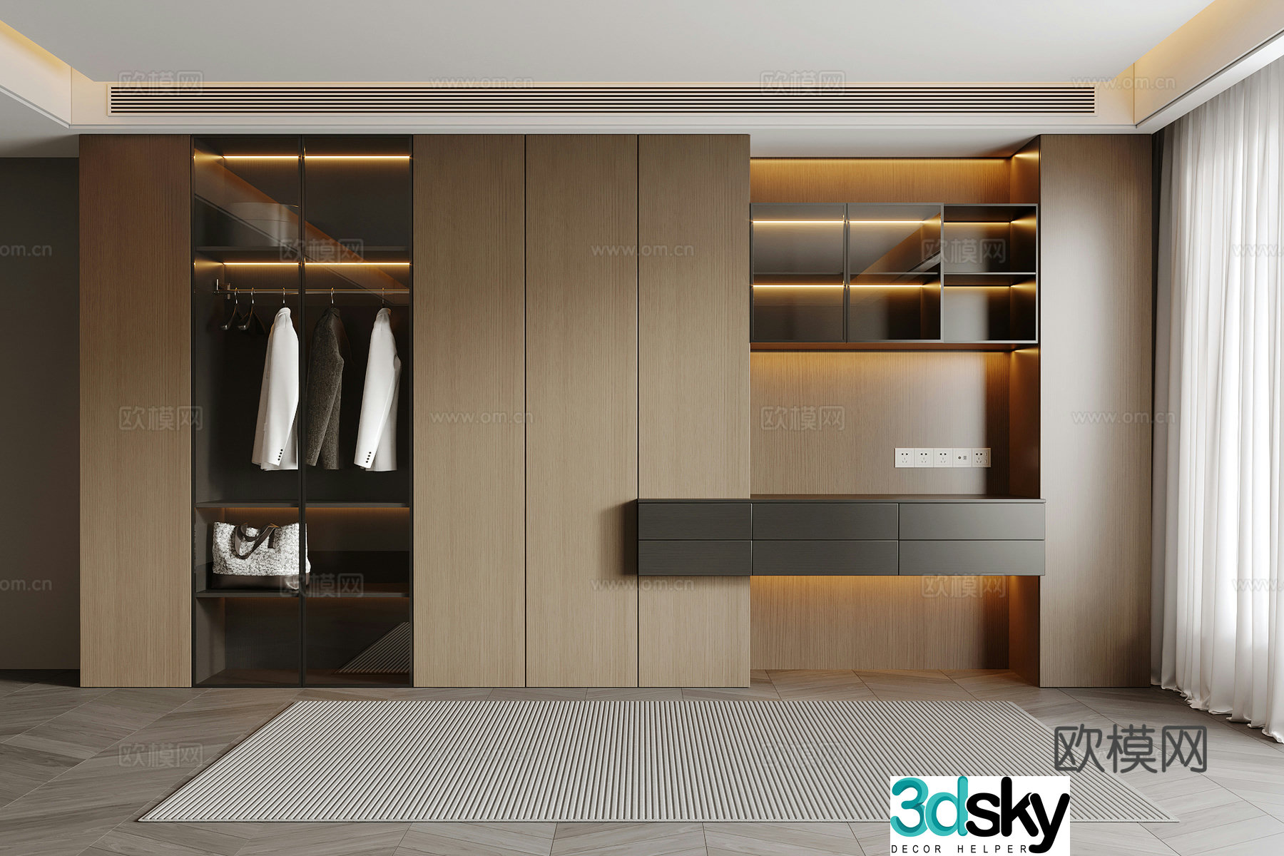 Italian wardrobe 3d model