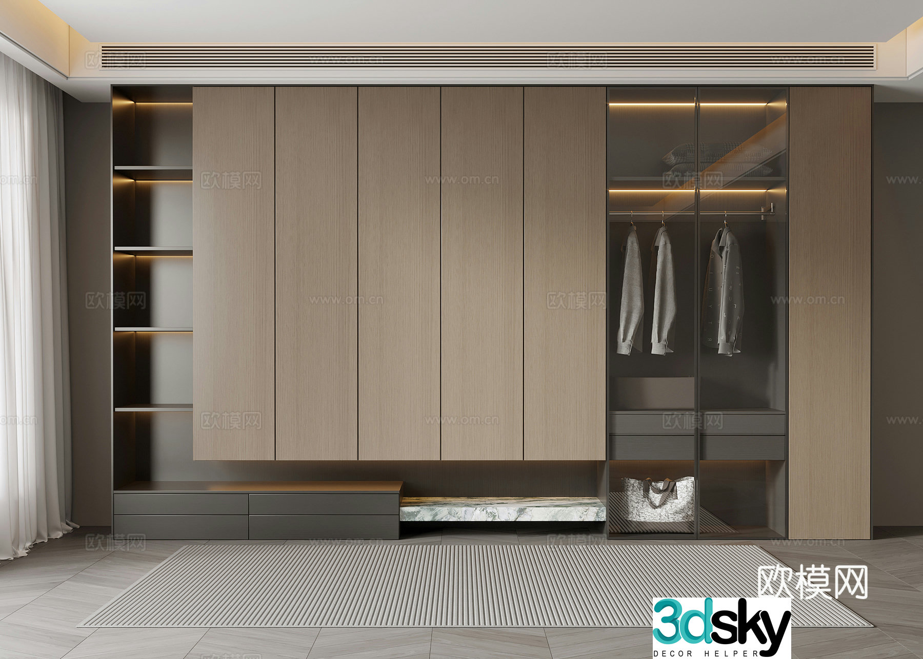 Italian wardrobe 3d model