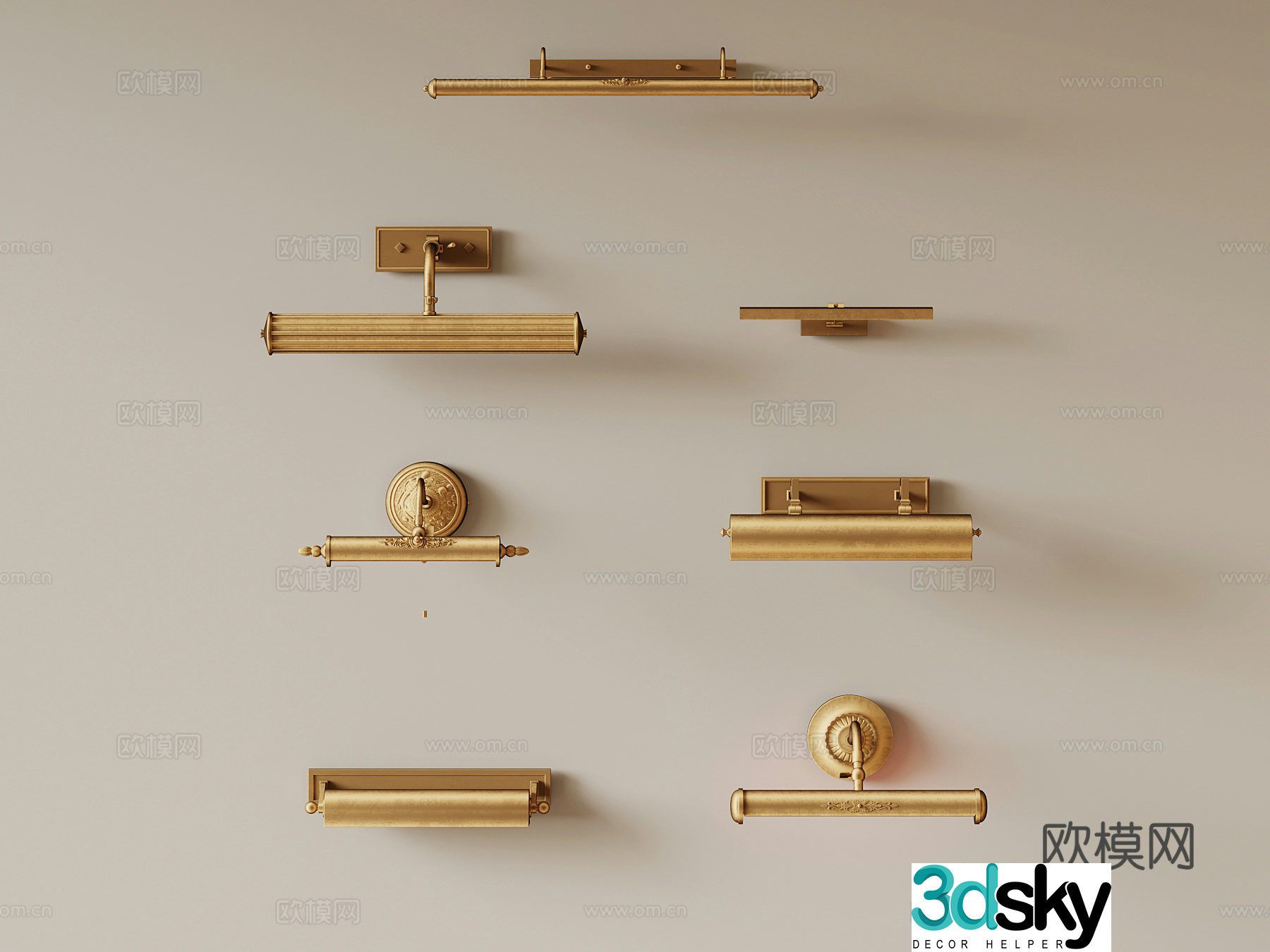 Front light wall light 3d model