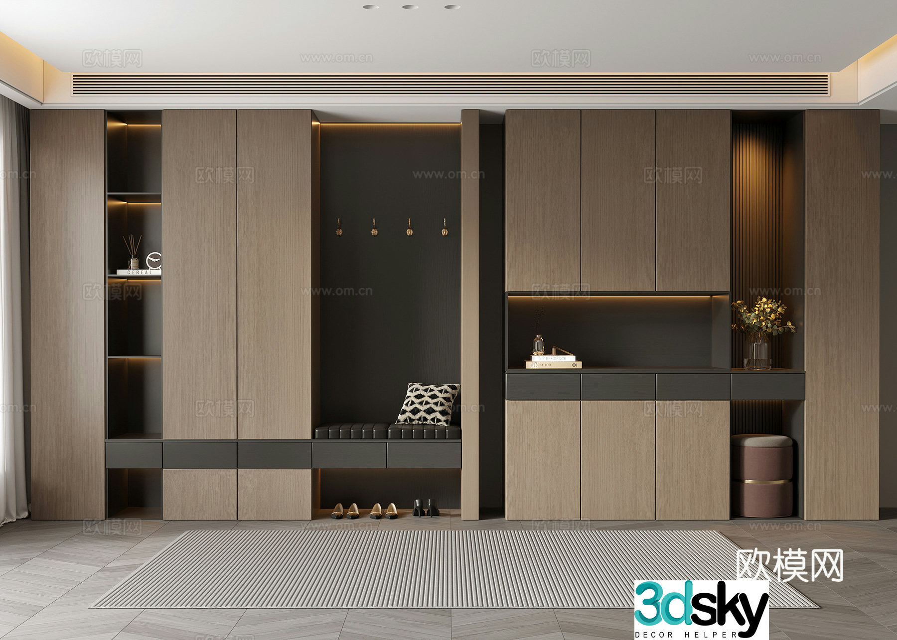 Italian shoe cabinet 3d model