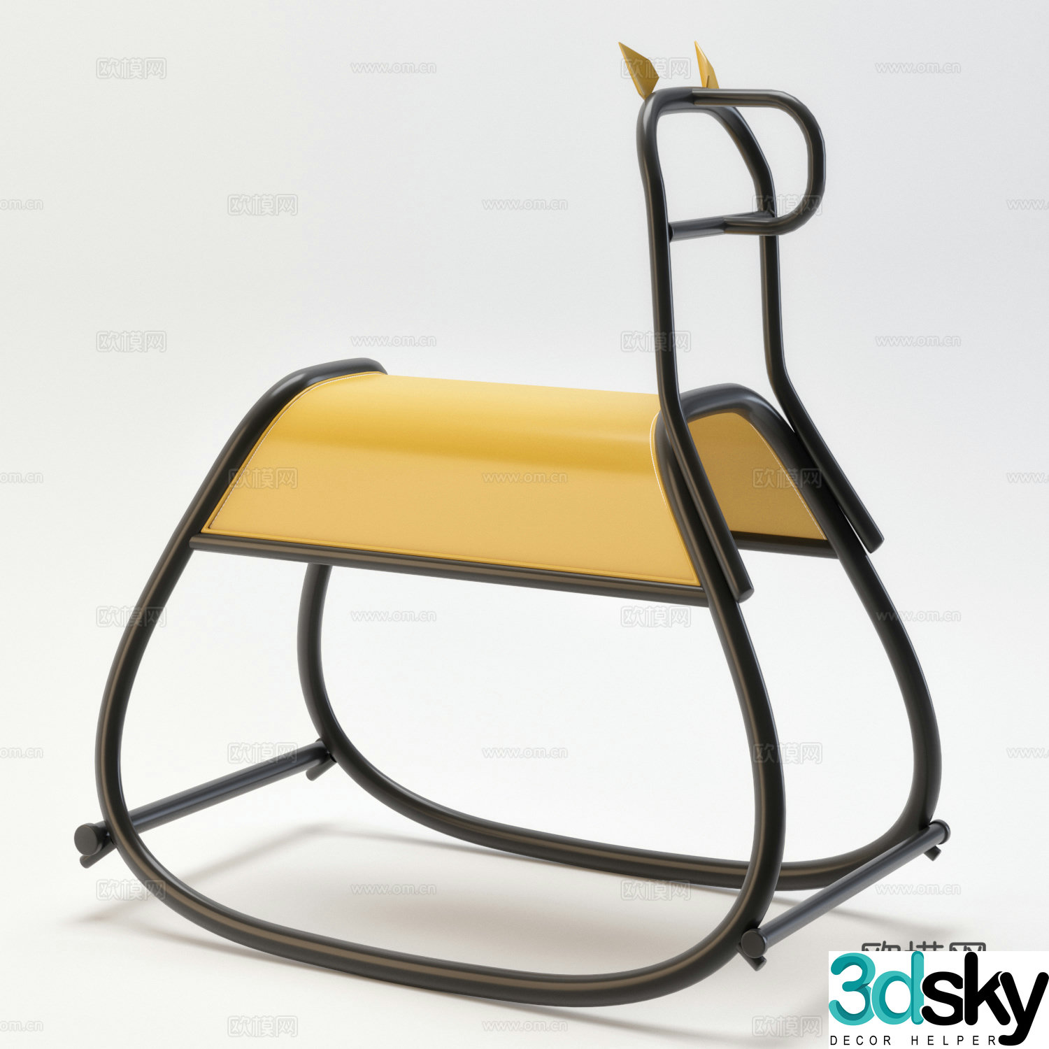 Modern children’s rocking horse 3d model