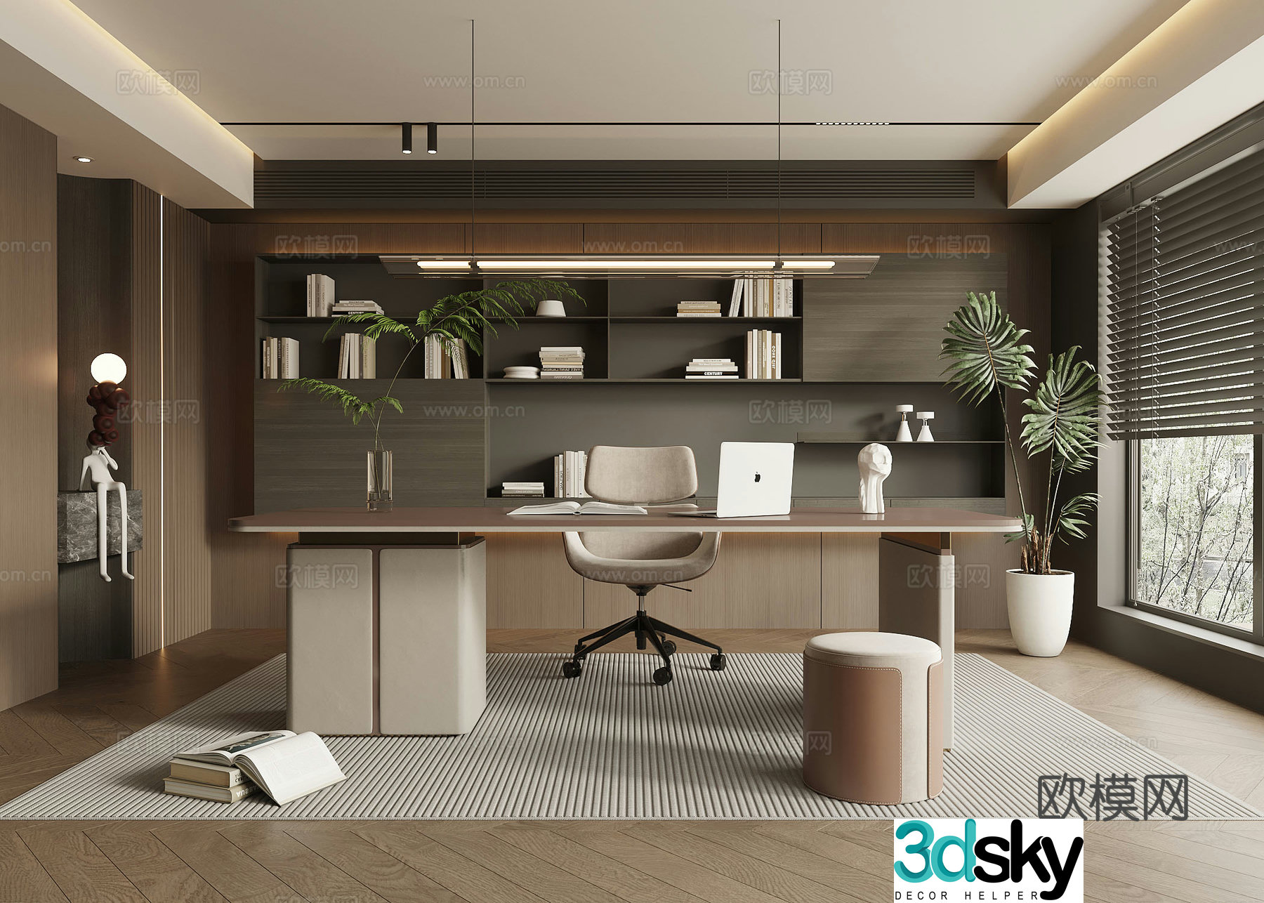 Modern Italian study 3D model