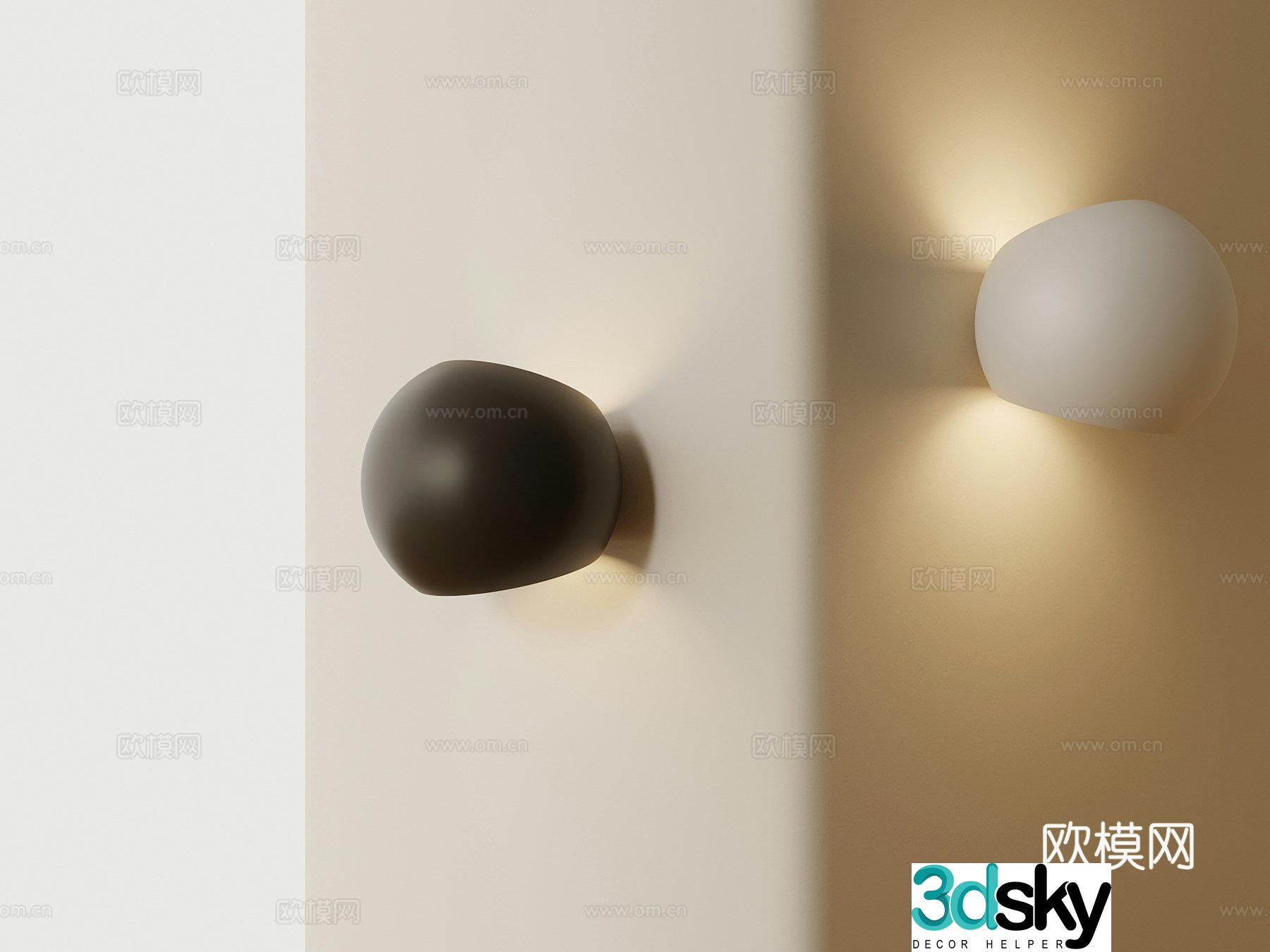 Wall lamp Modern minimalist art wall lamp 3d model