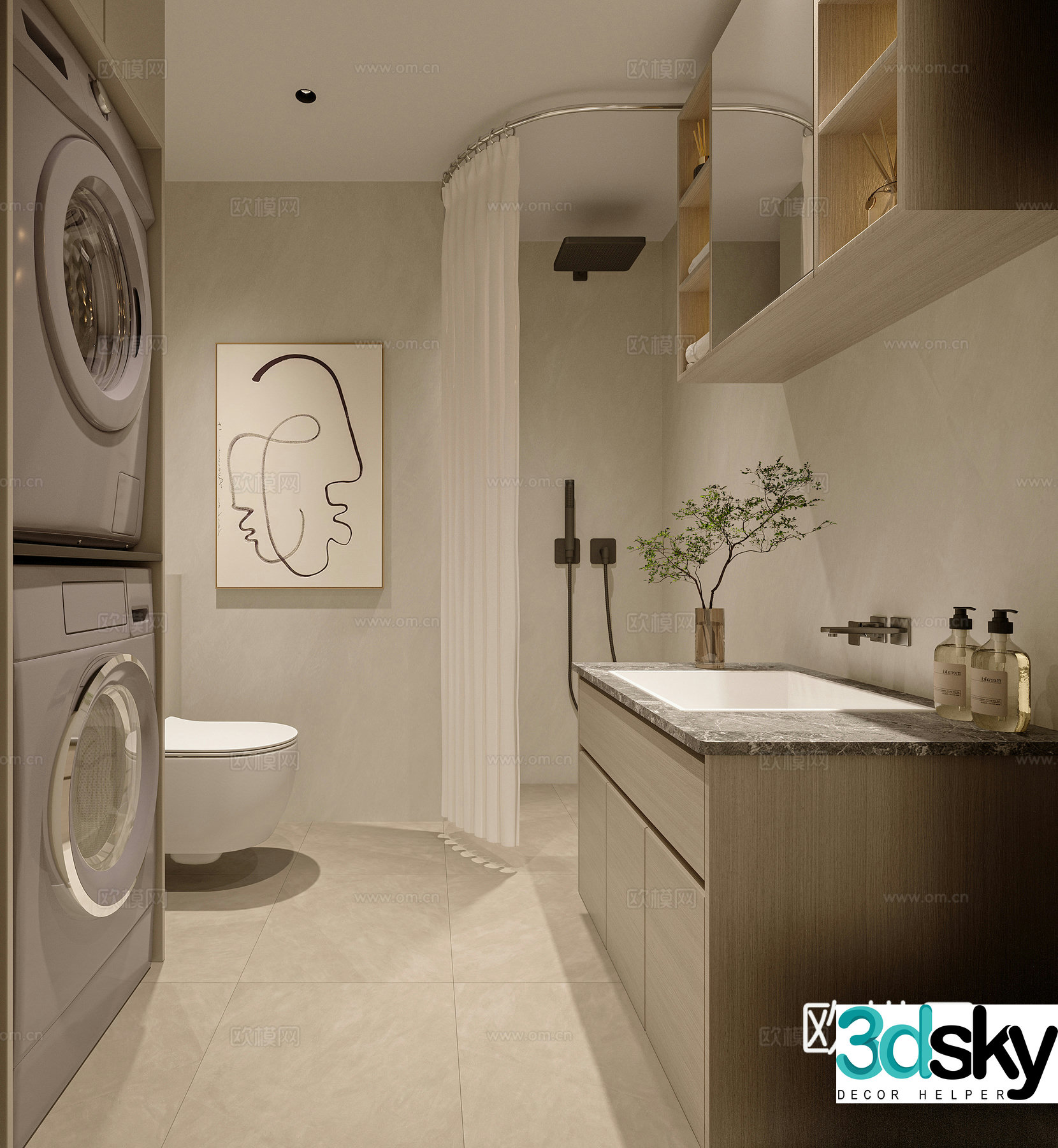 Modern bathroom 3d model