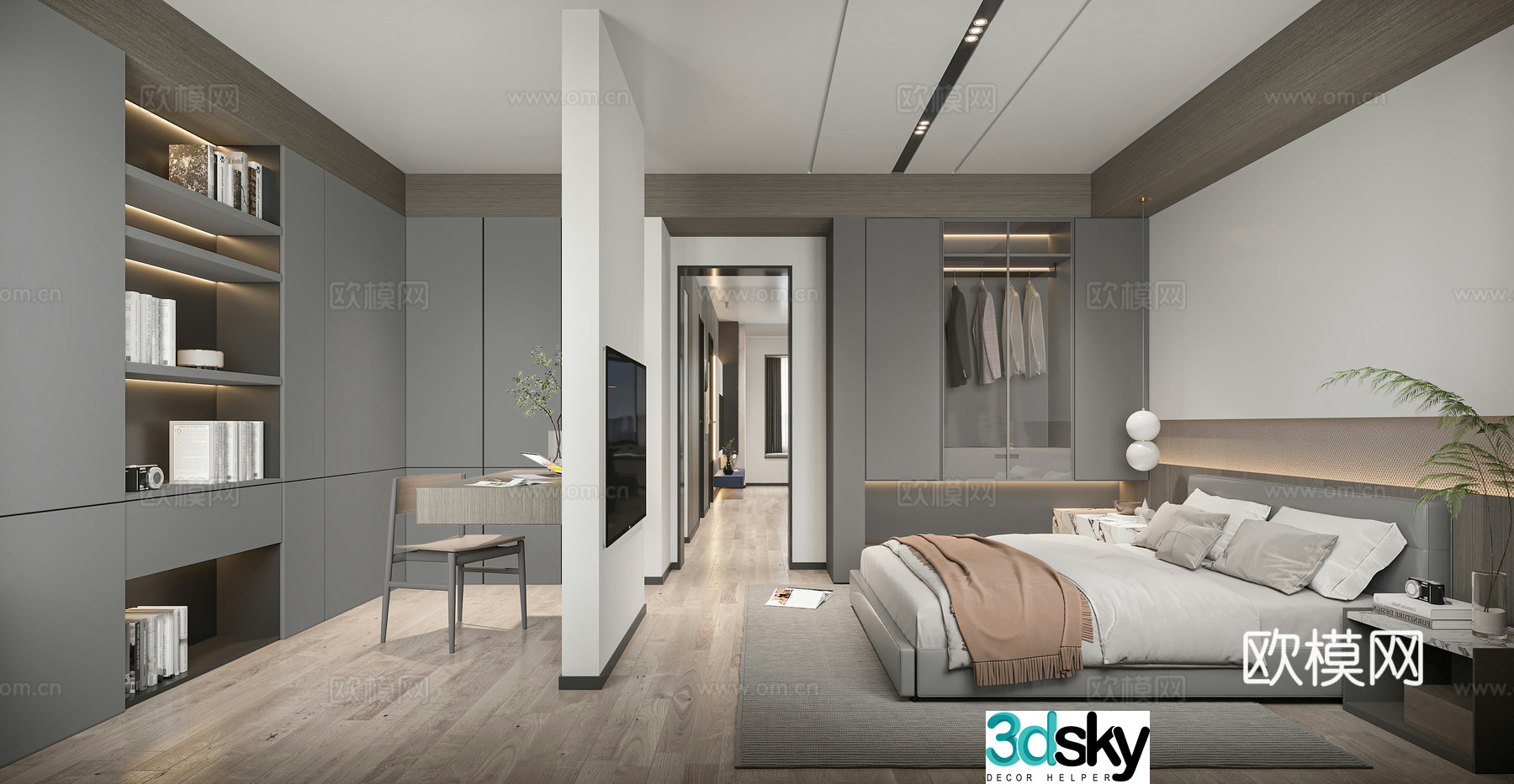 Modern bedroom 3d model
