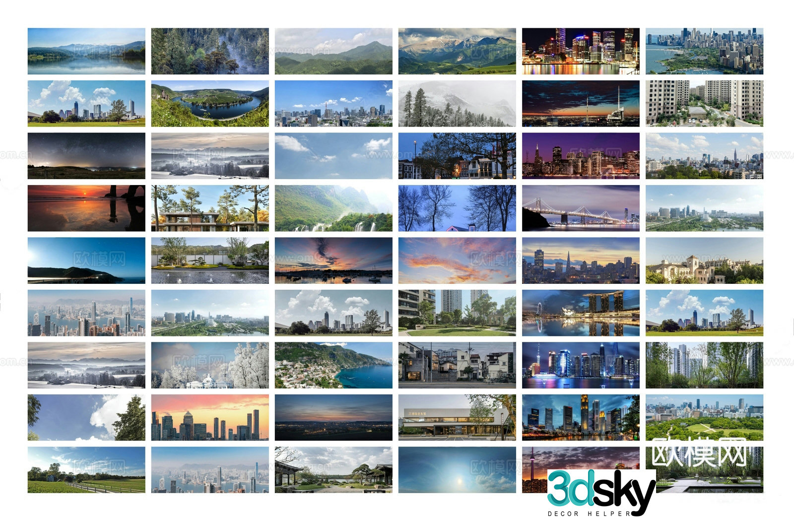 Modern Outdoor Outdoor HDR Surround Background Environment Stickers Background 3D Model