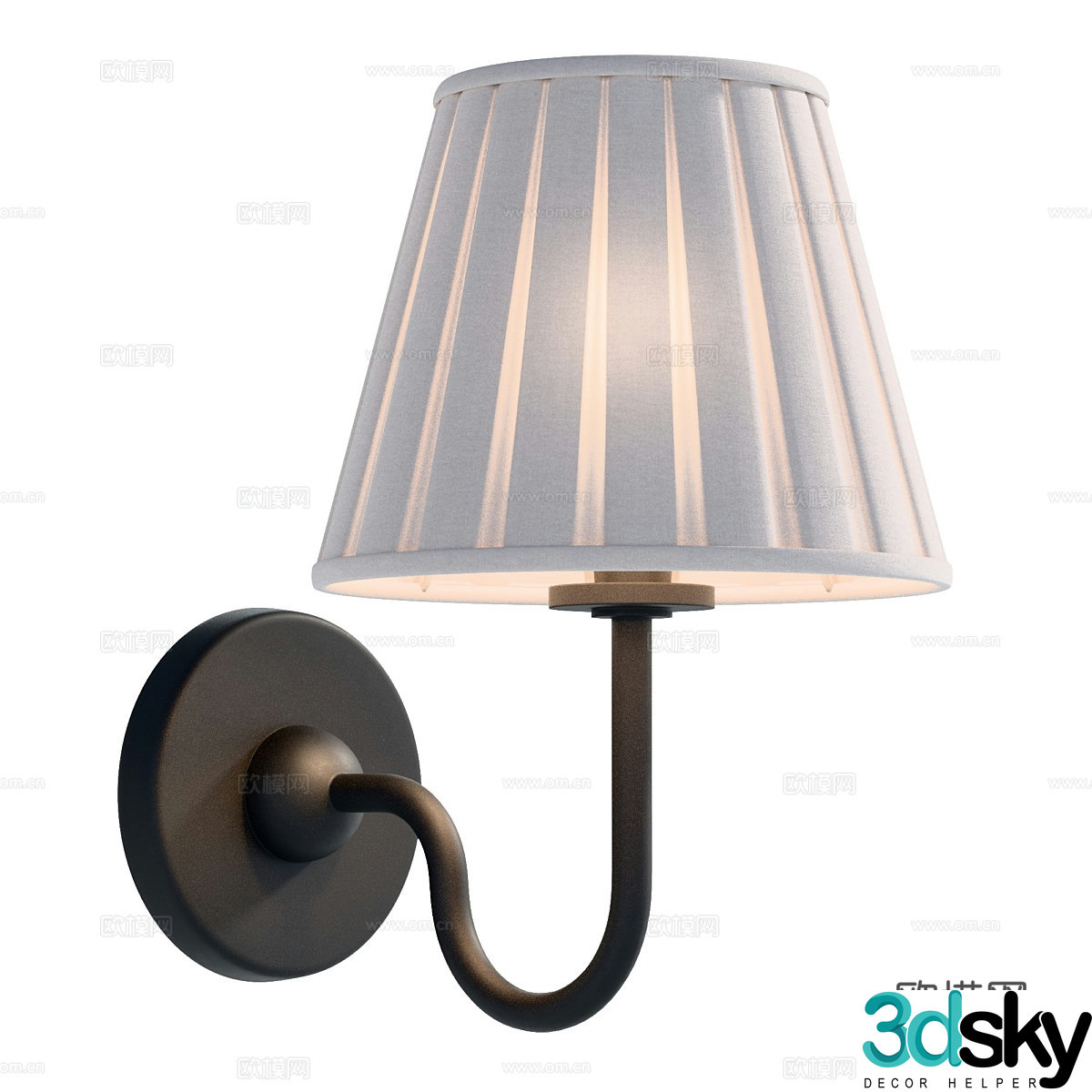 American simple wall light 3D model