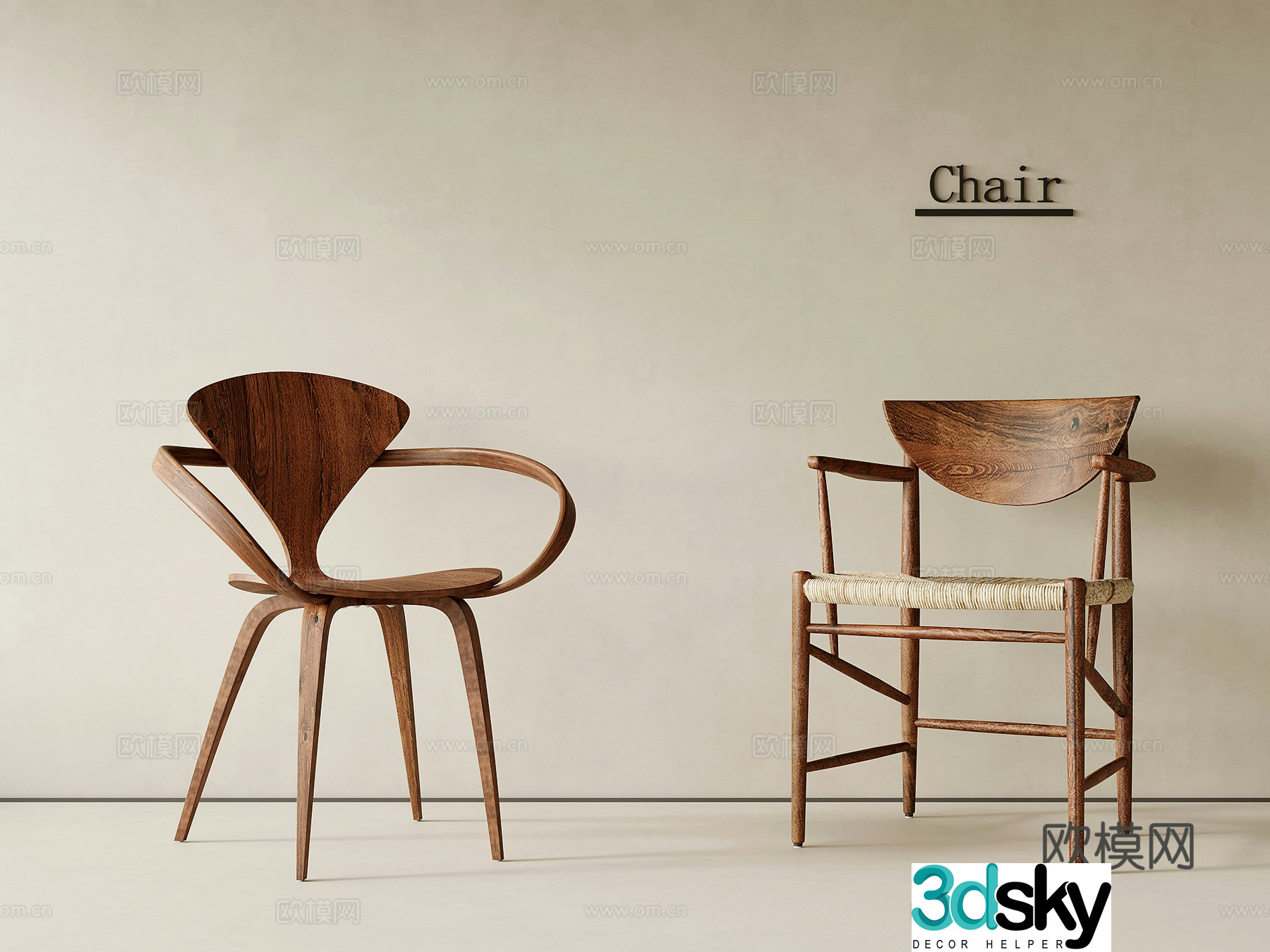 Chair medieval style writing chair dining chair leisure chair 3d model