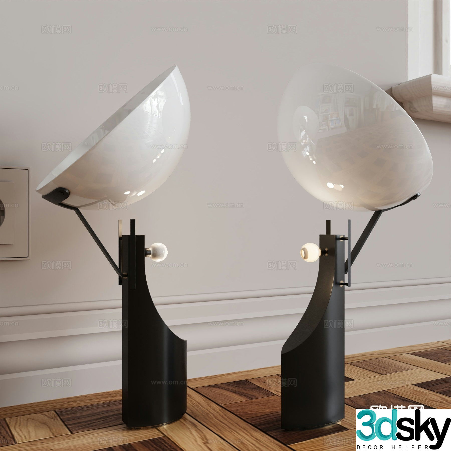 Modern desk lamp Desktop decorative lamp Floor lamp 3d model