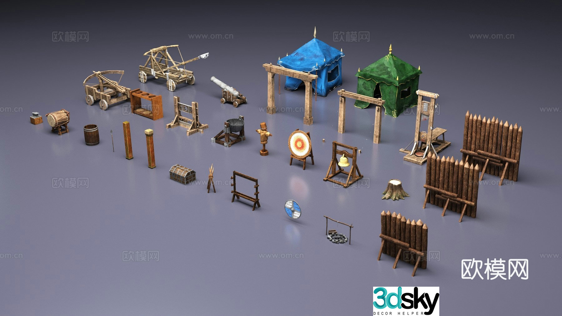 medieval camp 3d model
