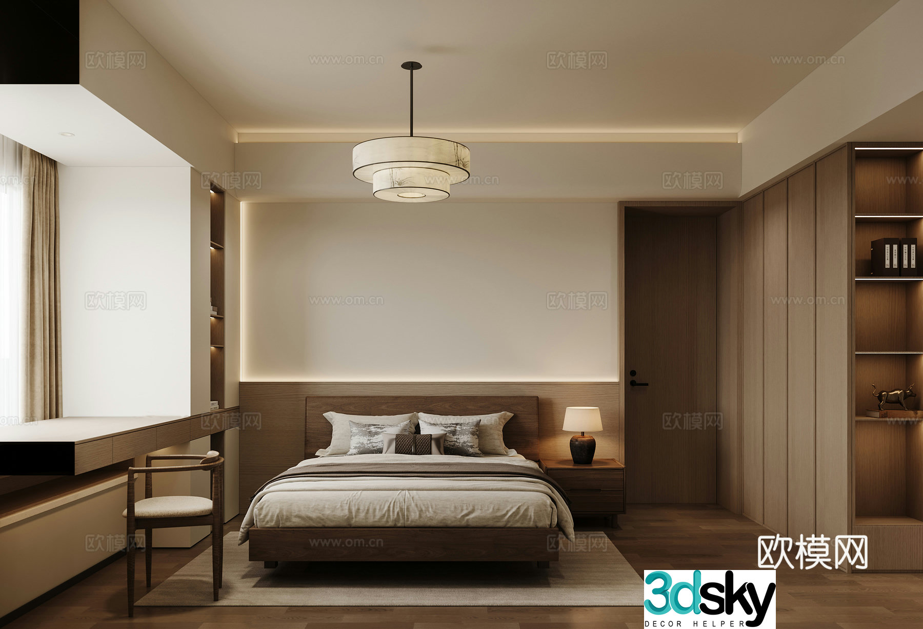 Song style bedroom 3d model