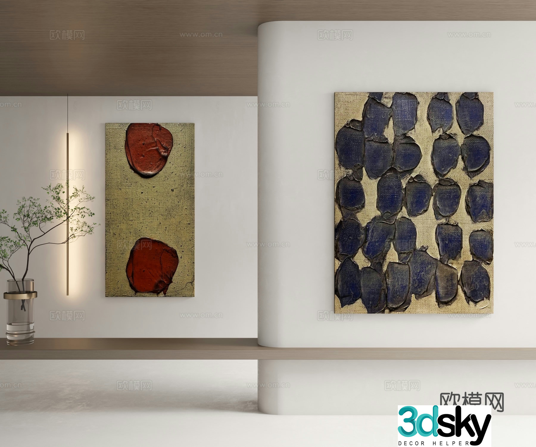 Modern decorative painting 3d model