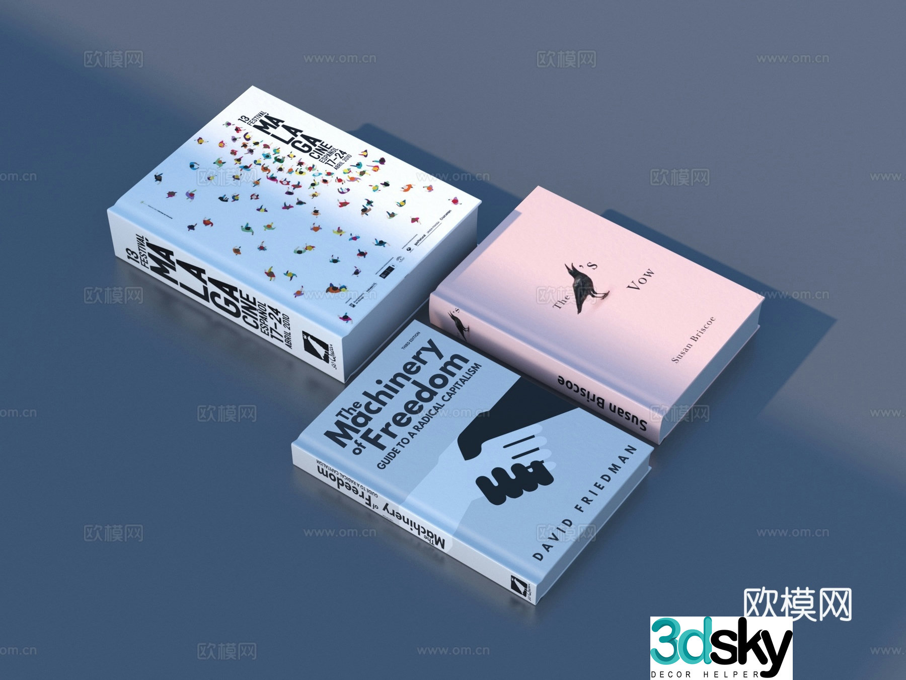 Books Notebooks Famous novels Magazine Books and magazines 3D model