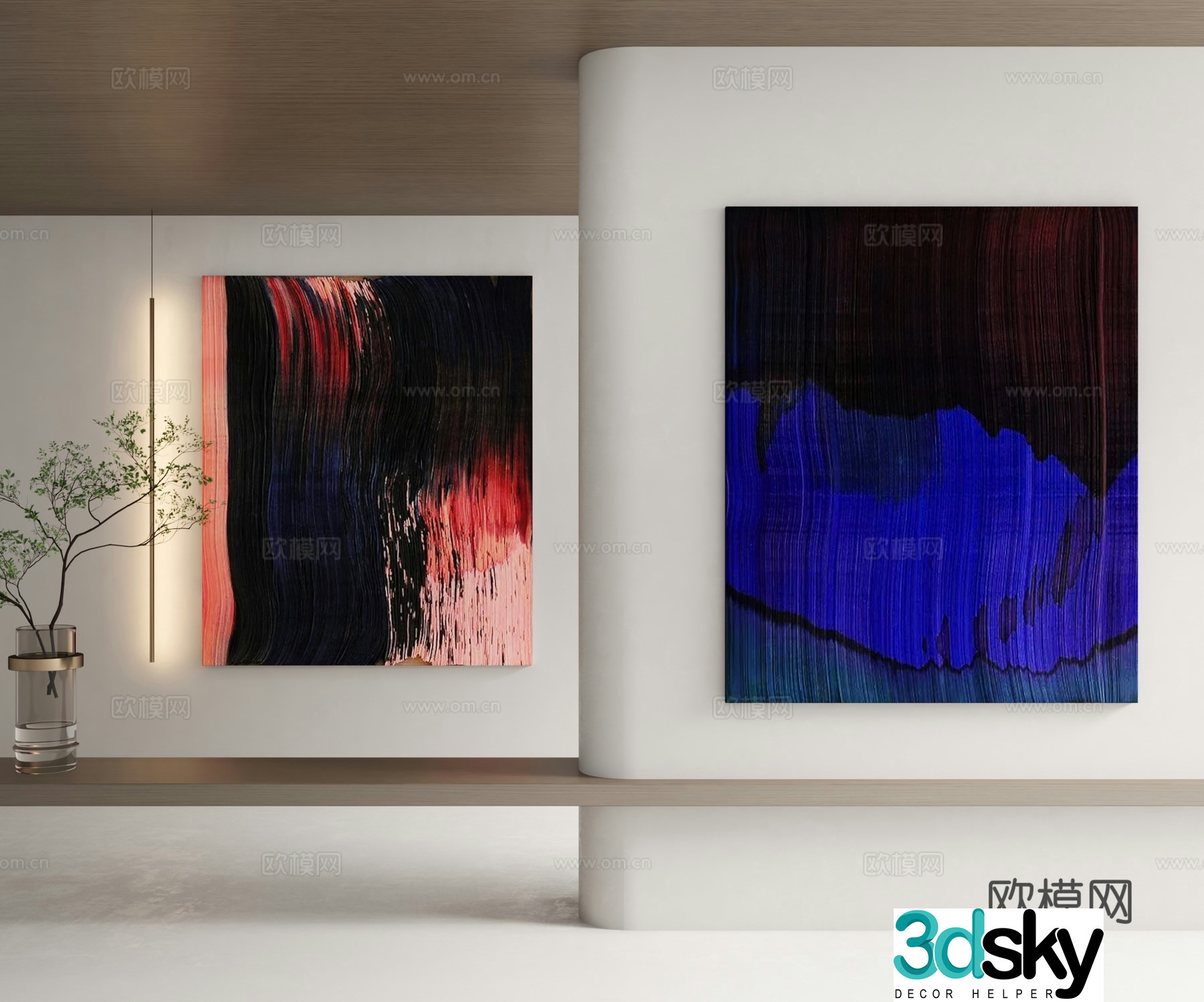 Modern decorative painting 3d model