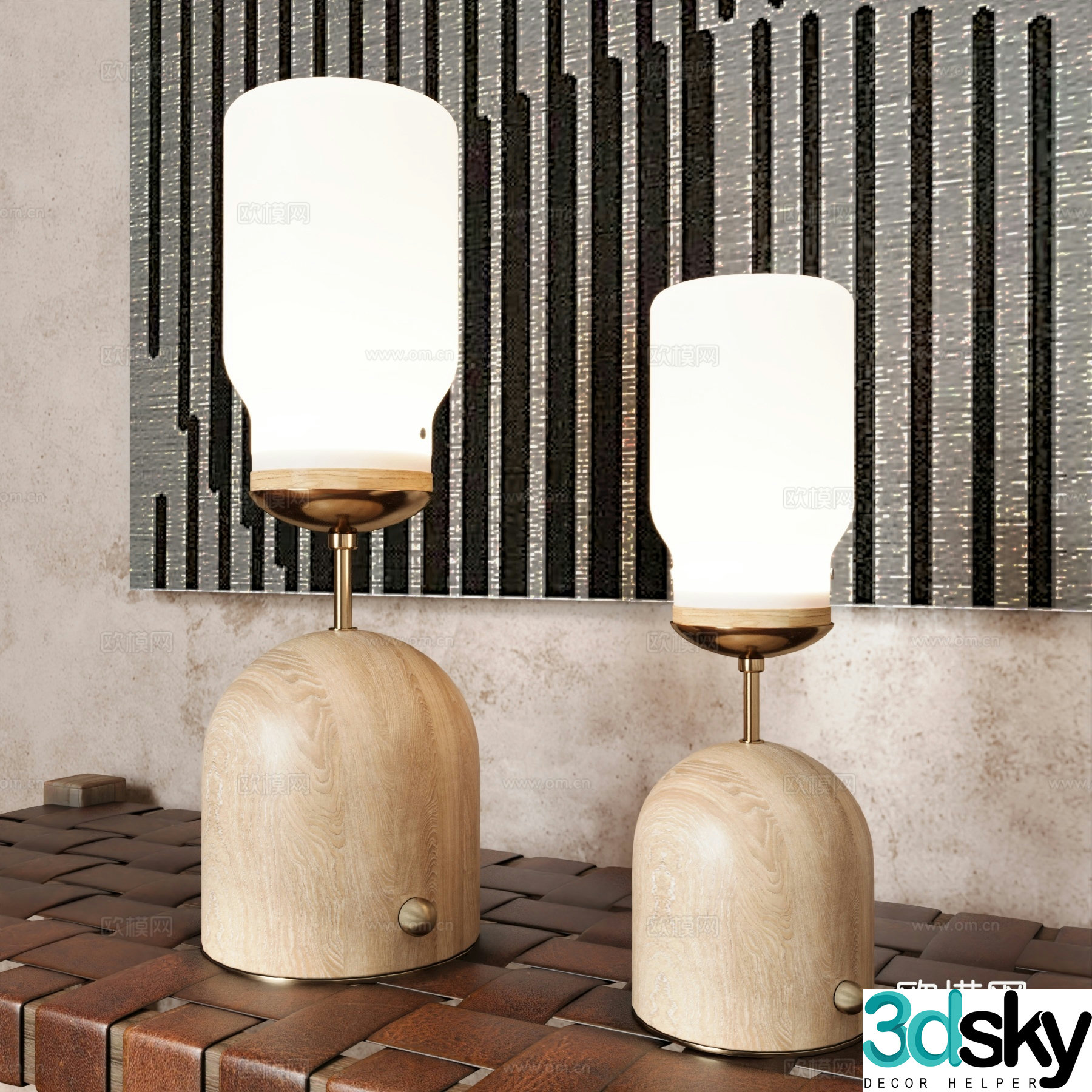 Modern desk lamp Desktop decorative lamp Floor lamp 3d model