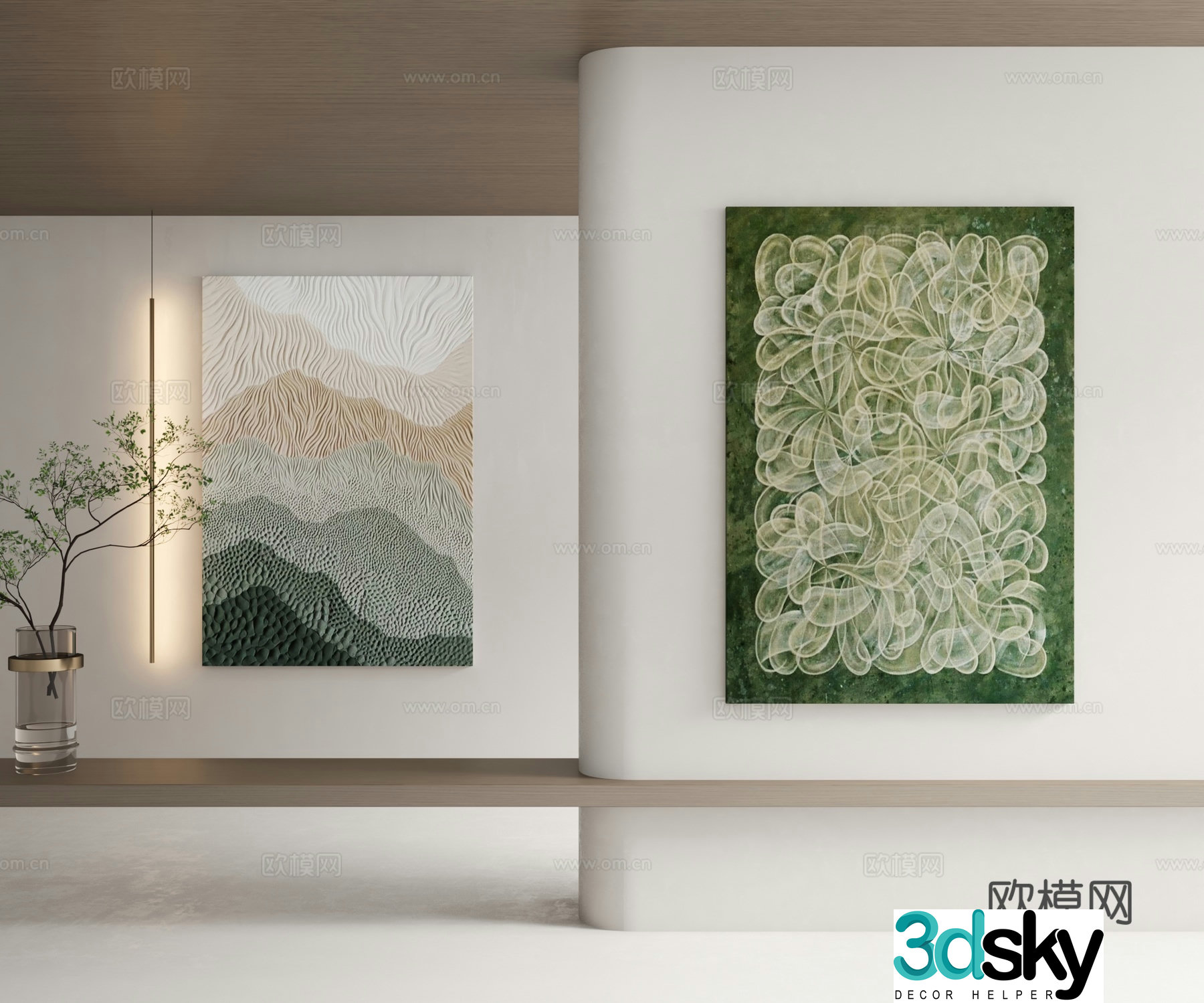 Modern decorative painting 3d model