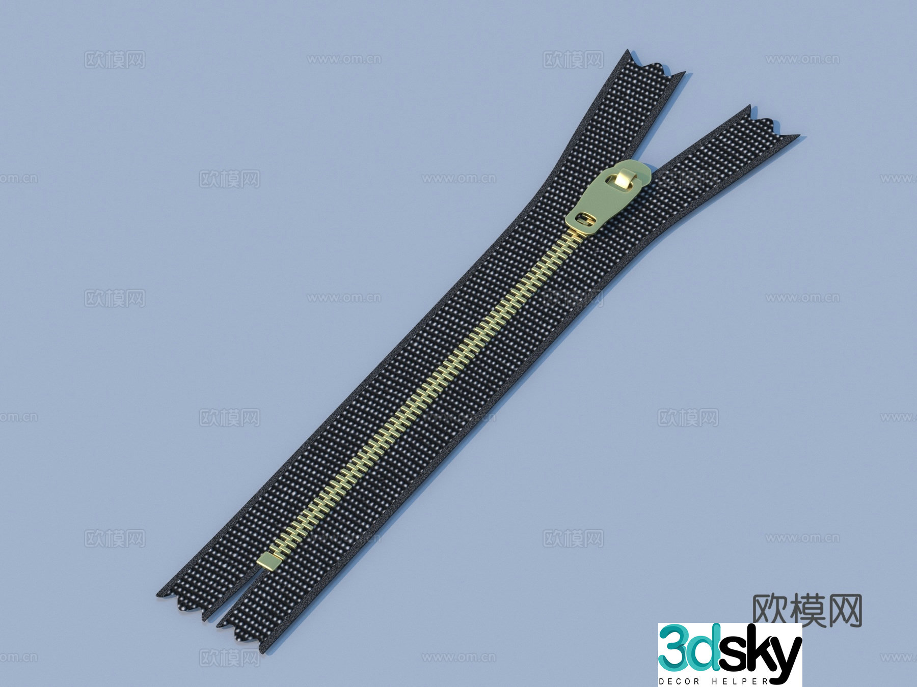 Zipper Hardware 3D Model