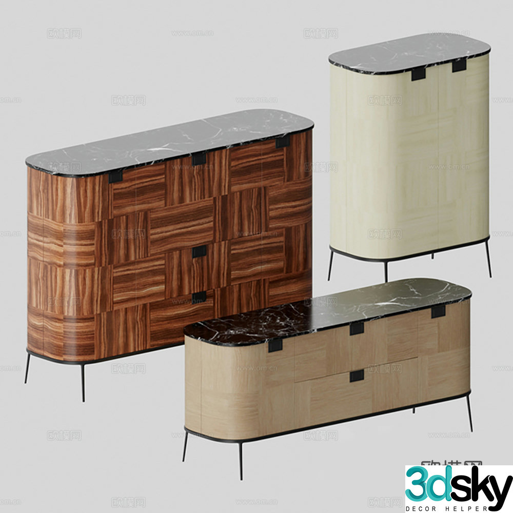 Cabinet Finished Cabinet Low Cabinet Entrance Cabinet 3D Model