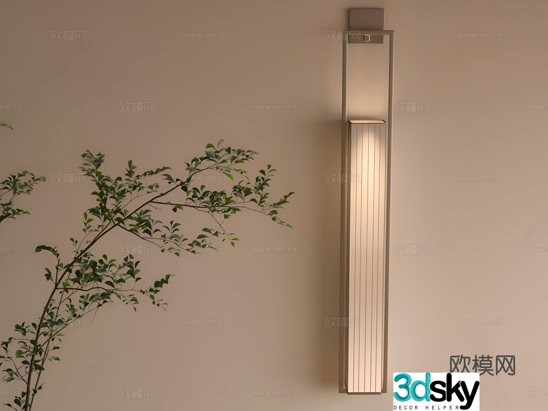 Japanese medieval metal wall lamp wall lamp 3d model