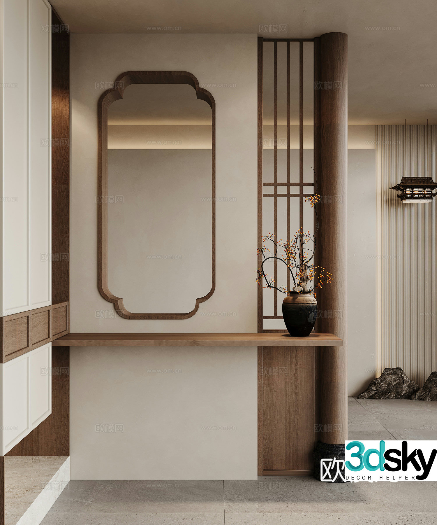 Song style entrance hall 3D model