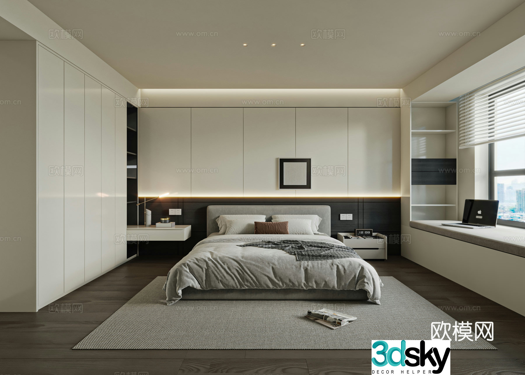 Modern bedroom 3d model