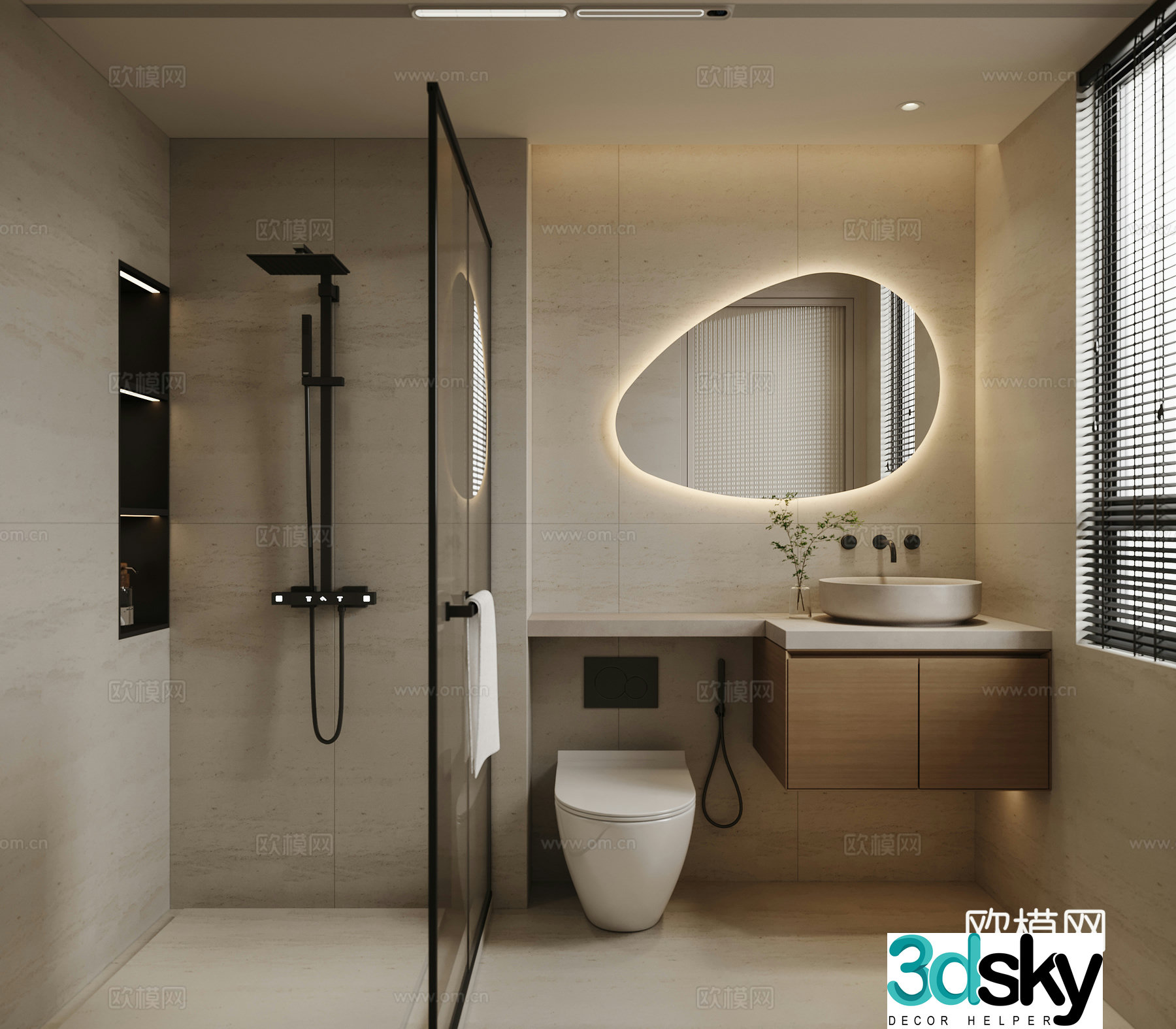 Modern bathroom 3d model