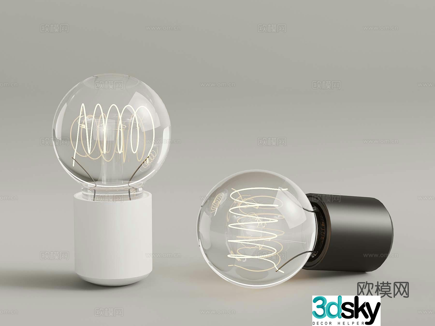 Modern light bulb 3d model