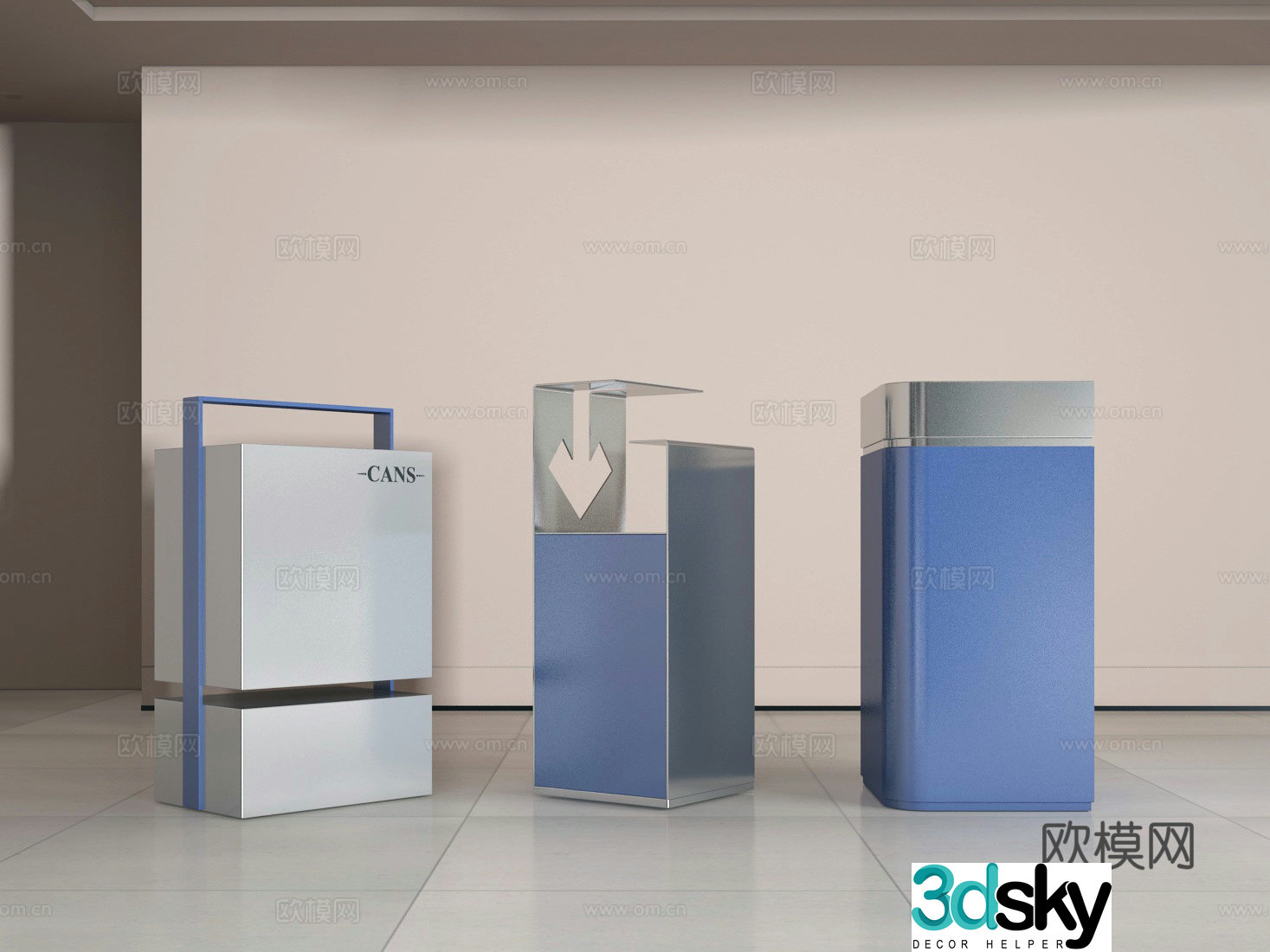 Trash can 3d model