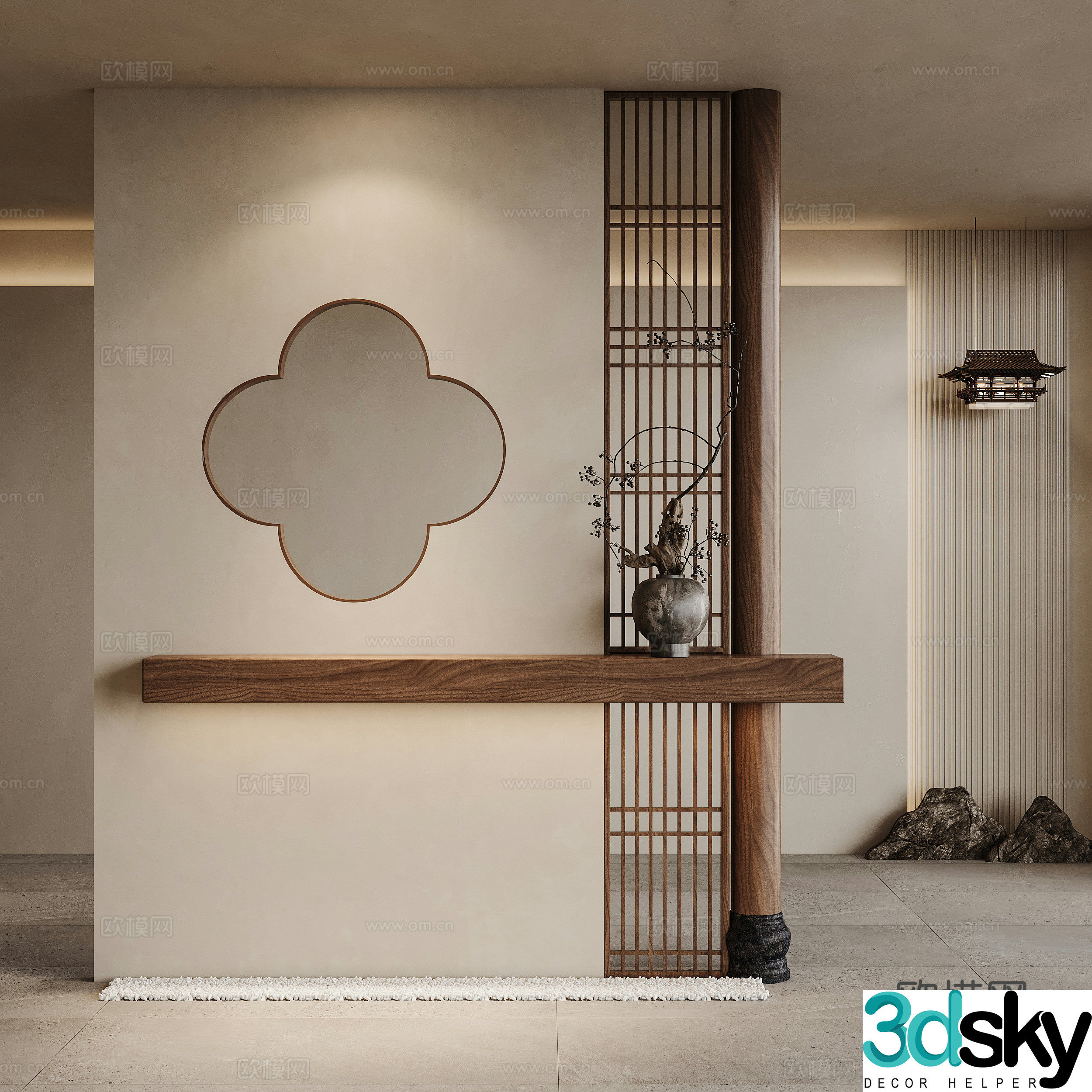 Song style entrance hall 3D model