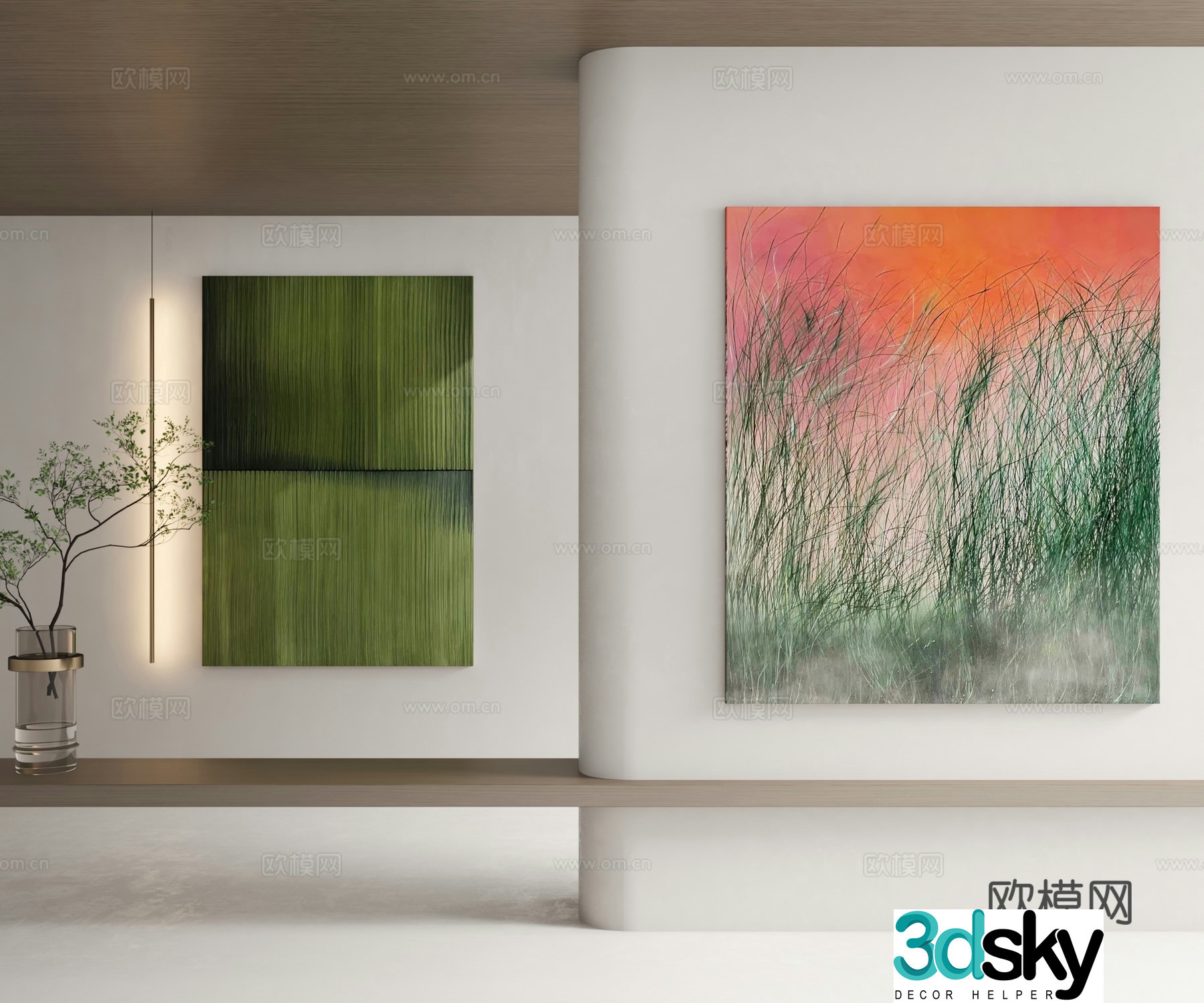 Modern decorative painting 3d model