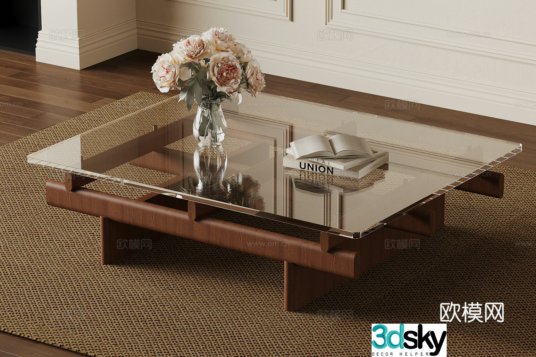Coffee table medieval windshield coffee table vase ornament 3D model