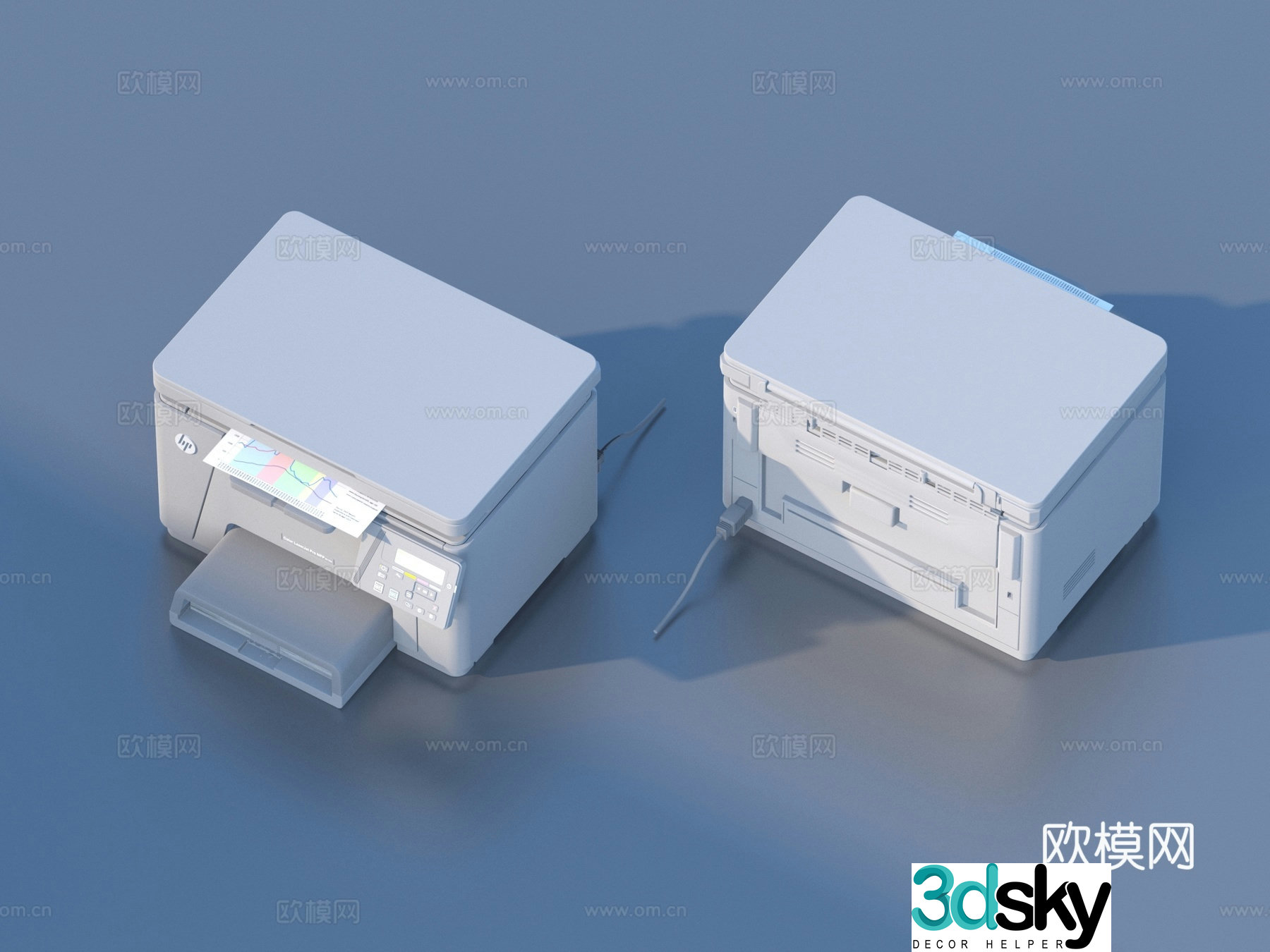 Printer Copier Scanner Office Equipment 3D Model