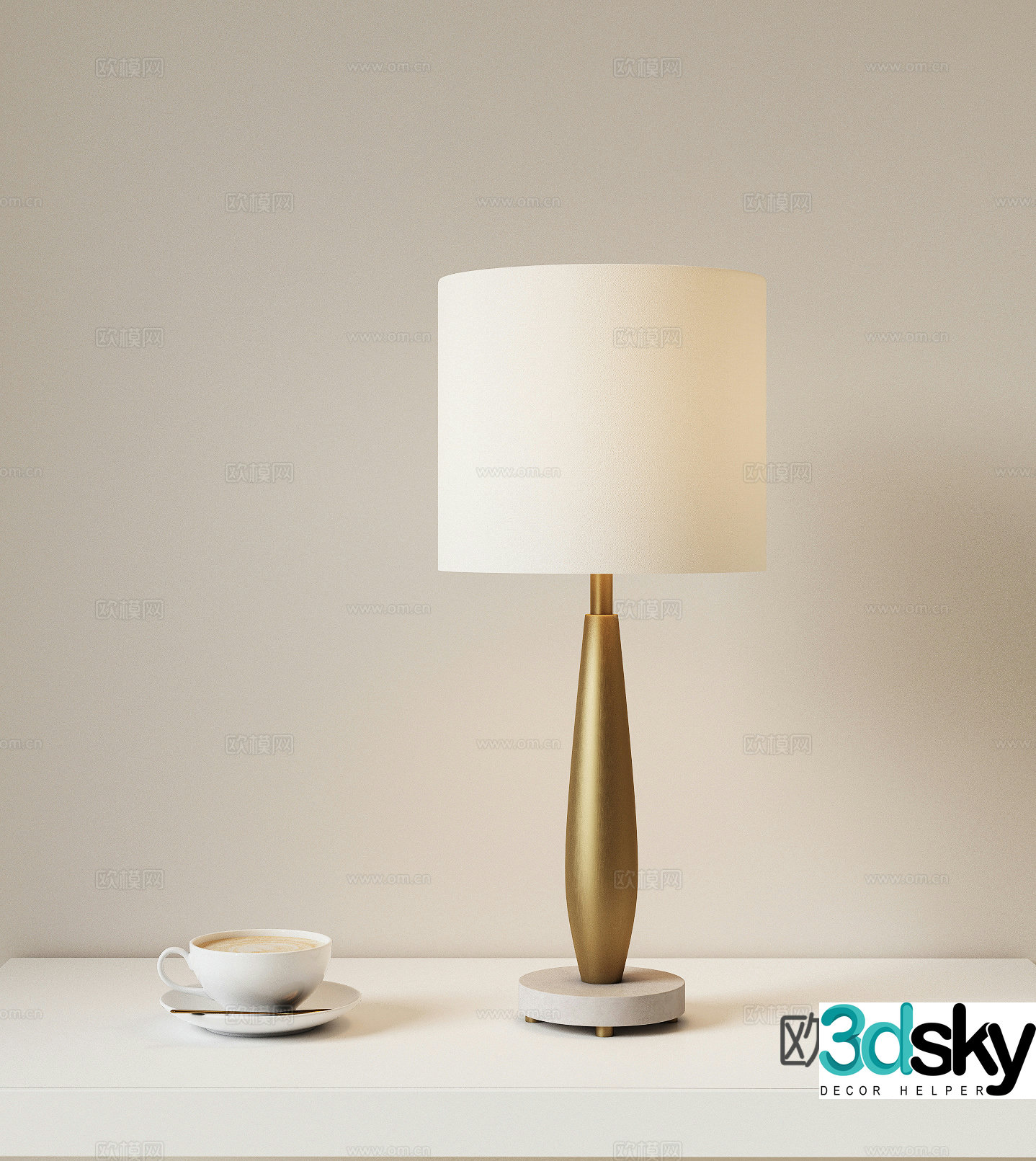 Modern metal desk lamp retro desk lamp light luxury desk lamp bedside desk lamp living room desk lamp 3D model