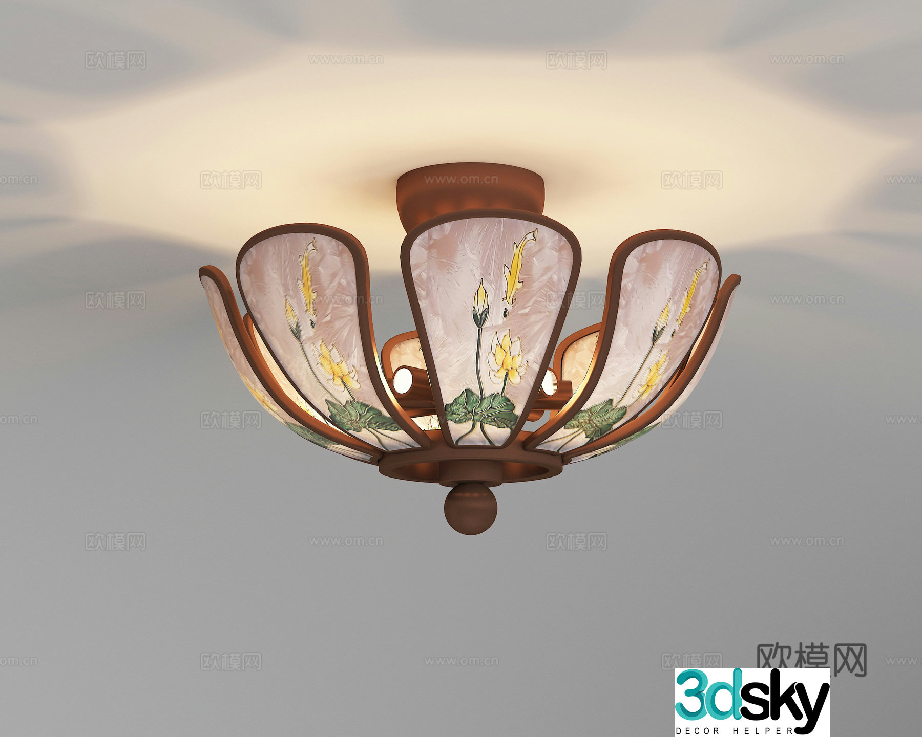 French retro style chandelier 3d model