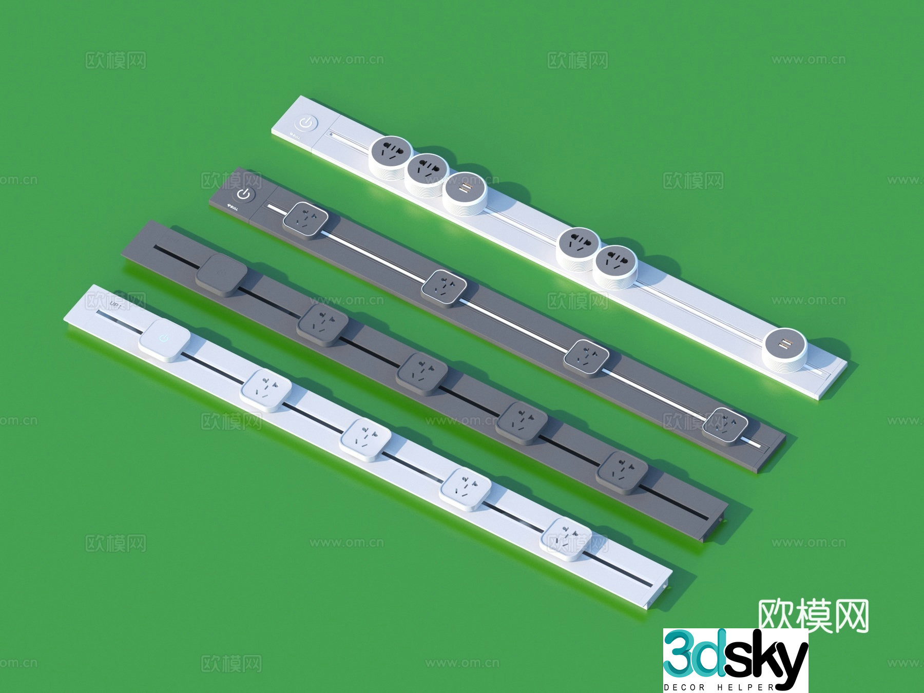 Mobile socket switch socket panel 3d model