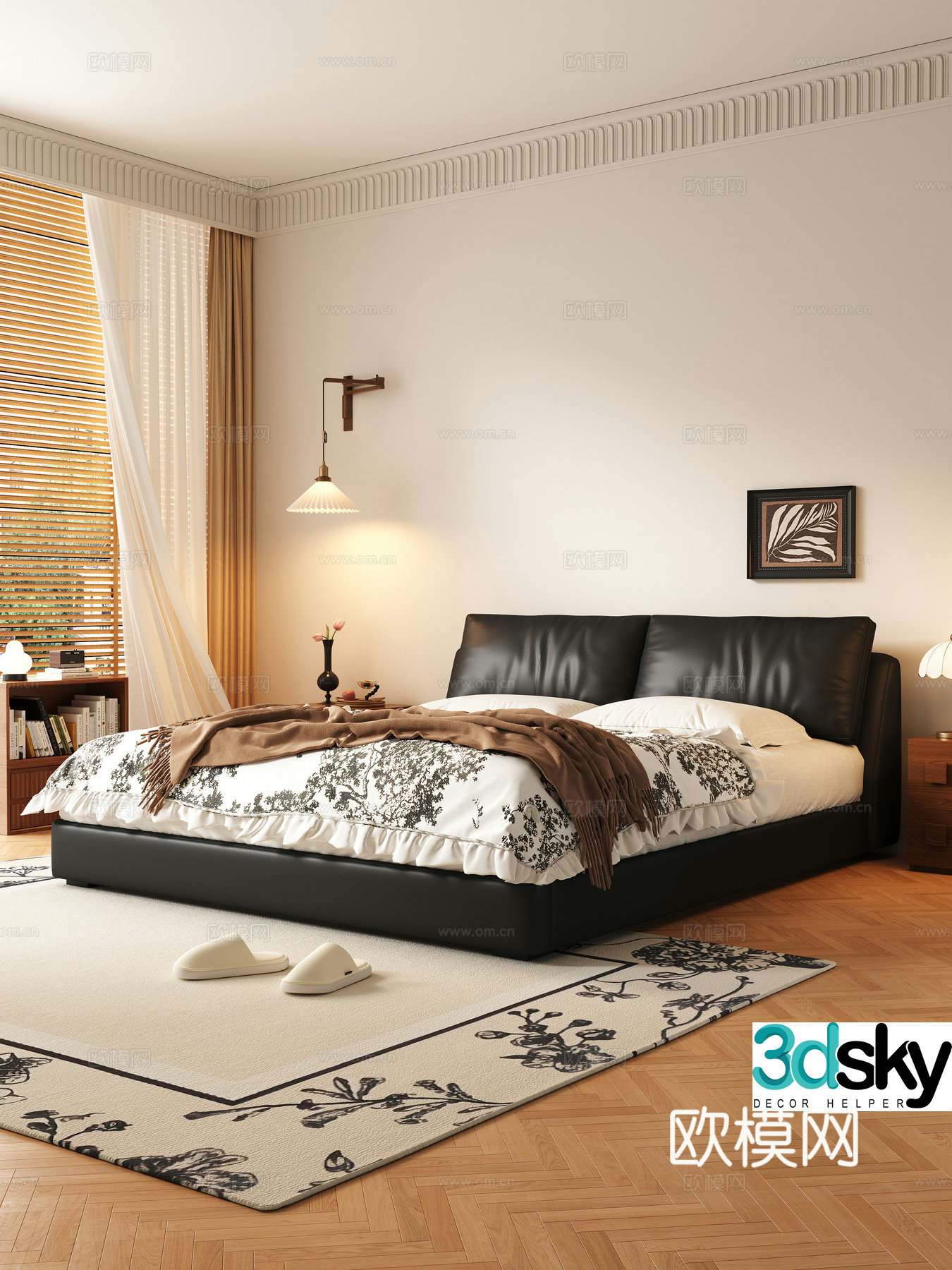 Middle-aged bedroom 3d model