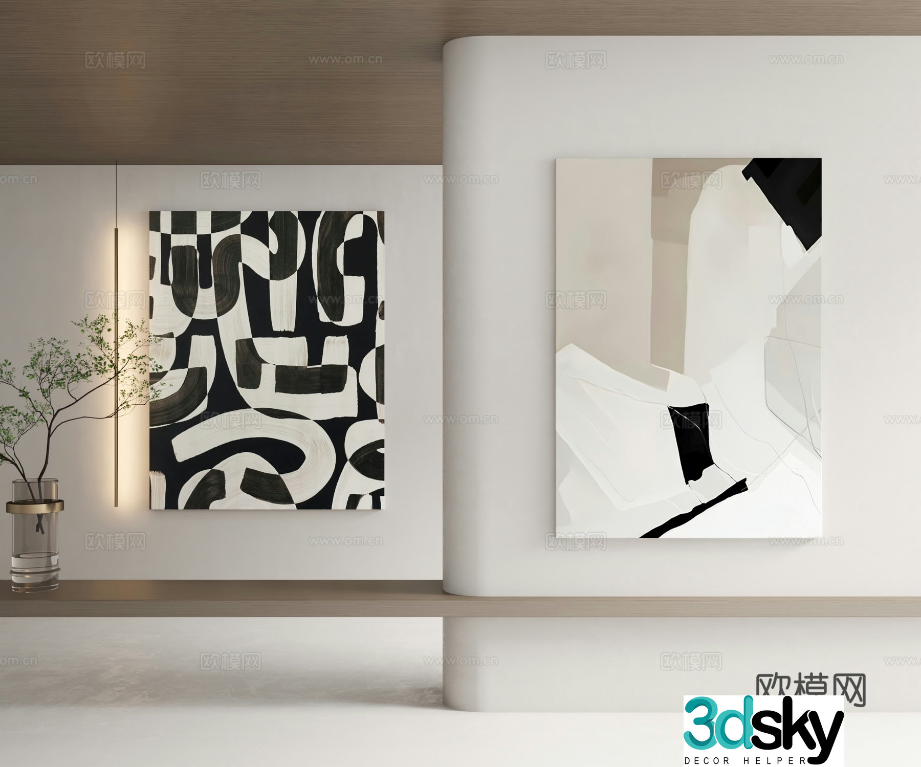 Modern decorative painting 3d model