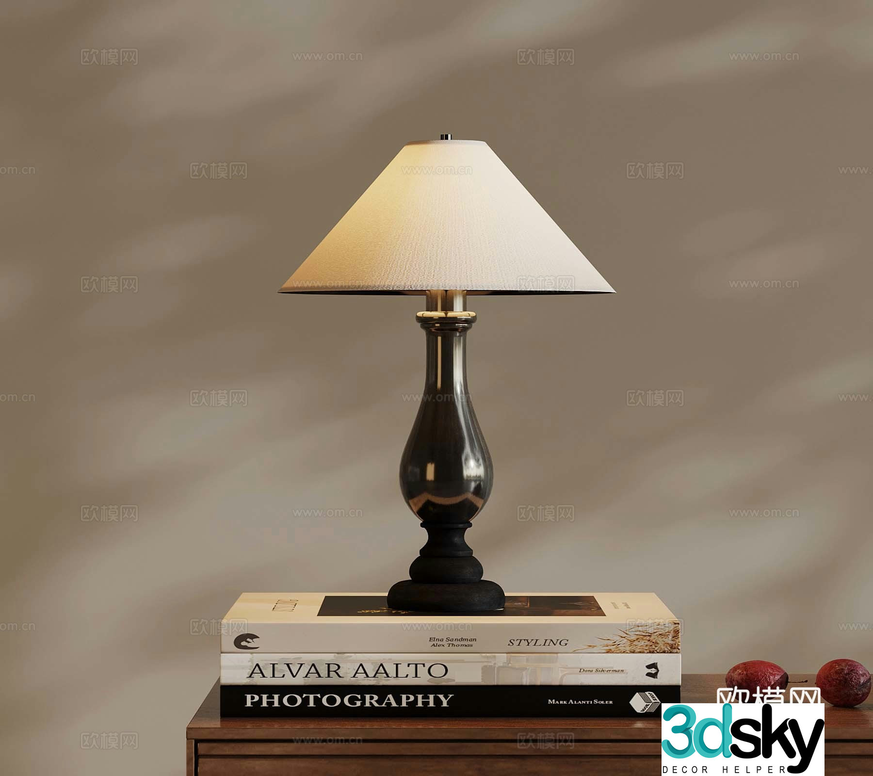 French desk lamp 3d model