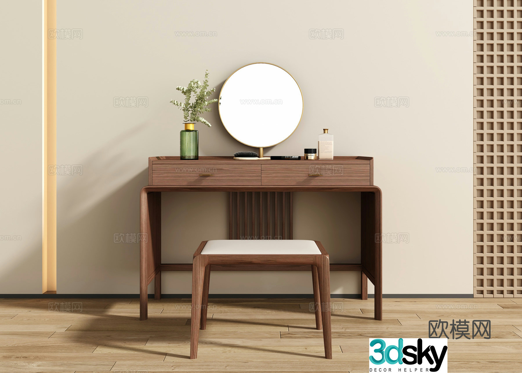 New Chinese dressing table 3D model
