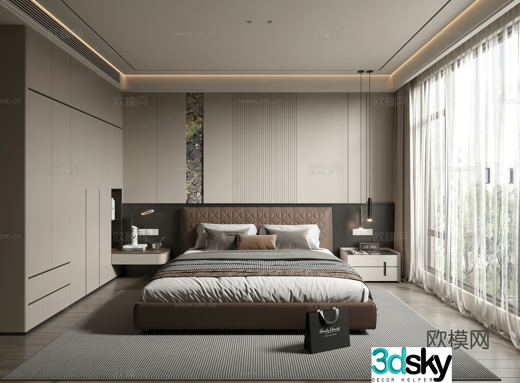 Modern bedroom 3d model