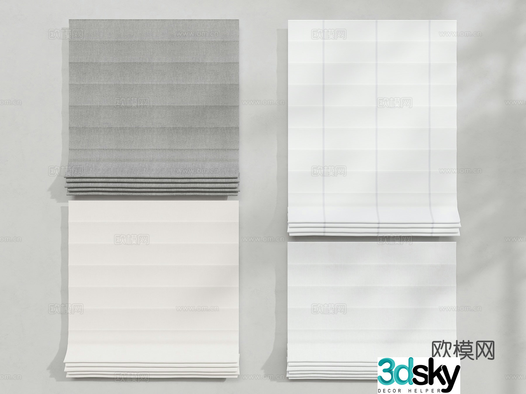 Modern office roller blinds floor-to-ceiling window roller blinds dreamy roller blinds Japanese roller blinds roller blinds curtains 3d model