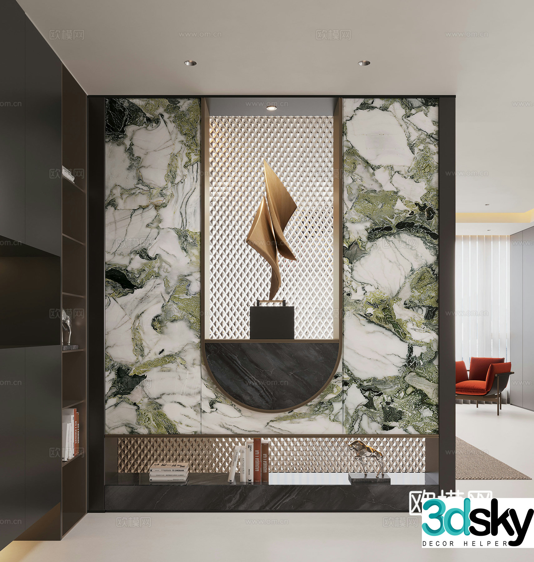 Modern entrance hallway Decorative entrance hallway Entrance entrance hallway 3D model