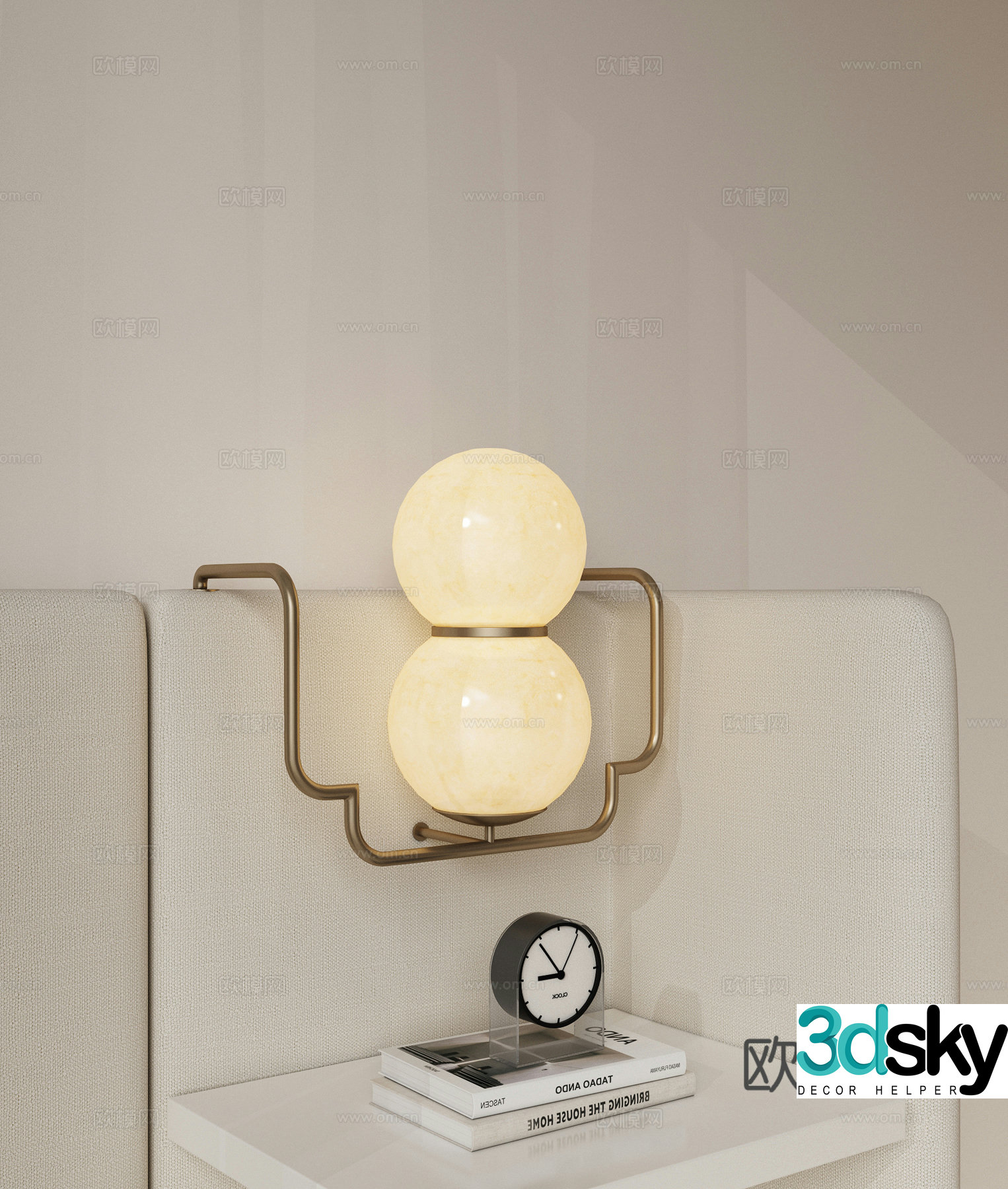 Modern light luxury bedside wall lamp Metal wall lamp Multi-head wall lamp Bedroom wall lamp Retro wall lamp 3D model