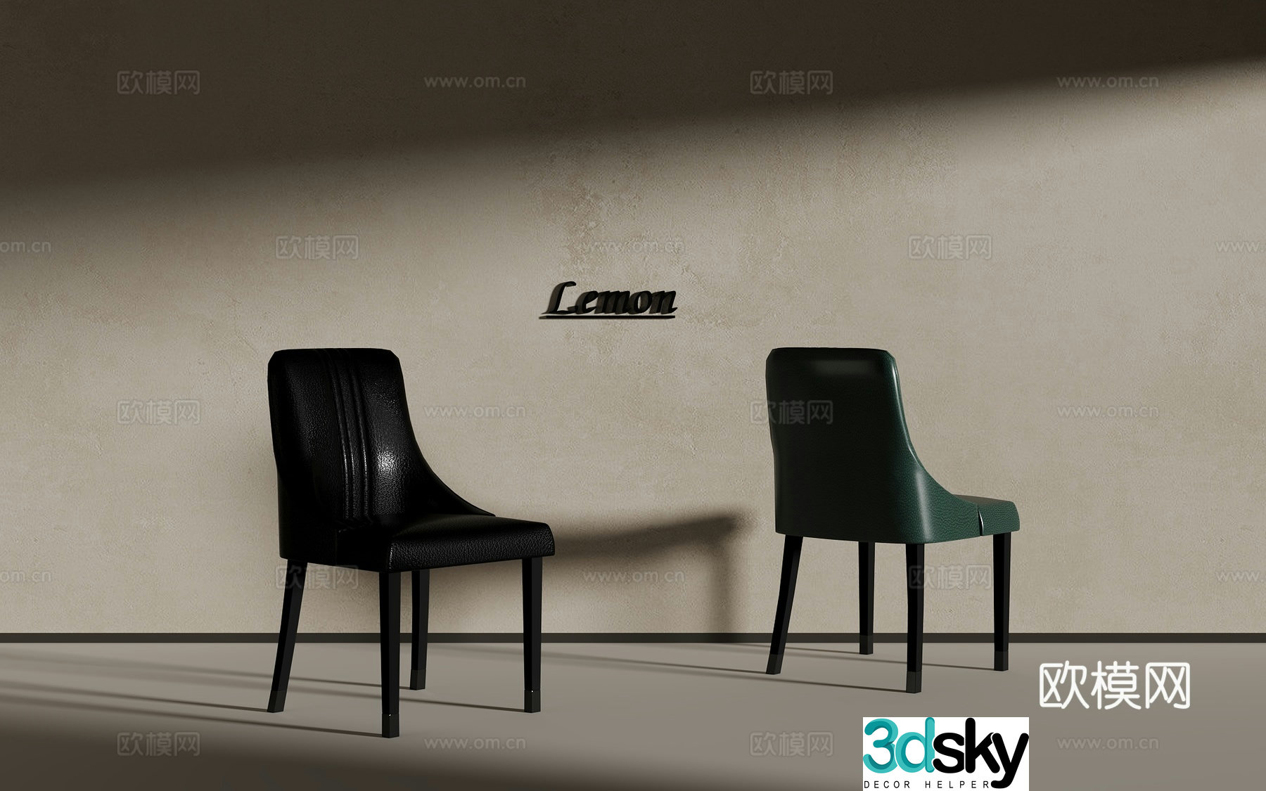 Leather single chair 3d model