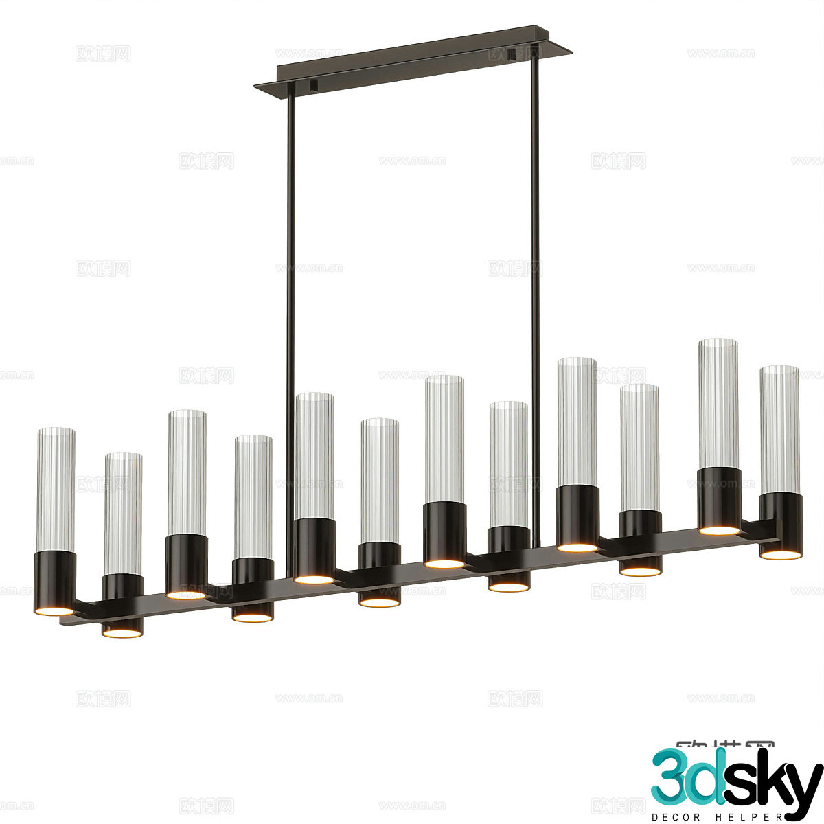 Modern minimalist decorative chandeliers 3d model